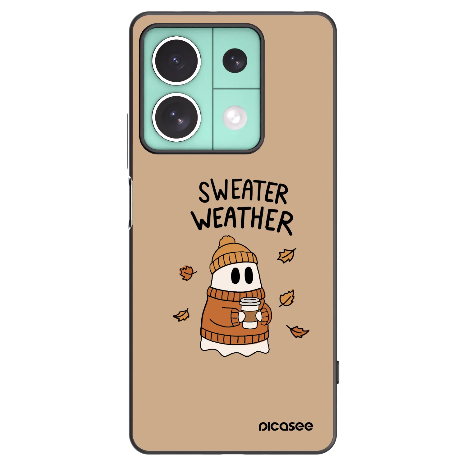 Picasee silikonski črni ovitek za Xiaomi Redmi Note 13 5G - Sweater ghost