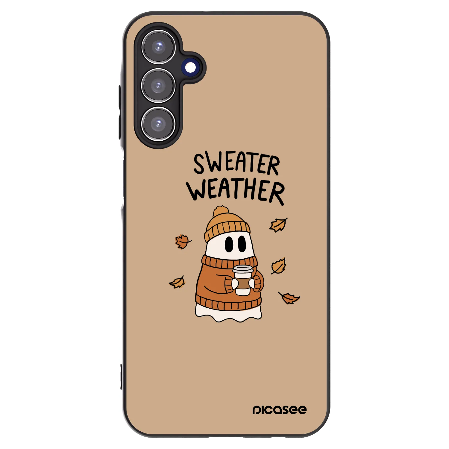 Picasee silikonski črni ovitek za Samsung Galaxy A15 A155F 4G - Sweater ghost