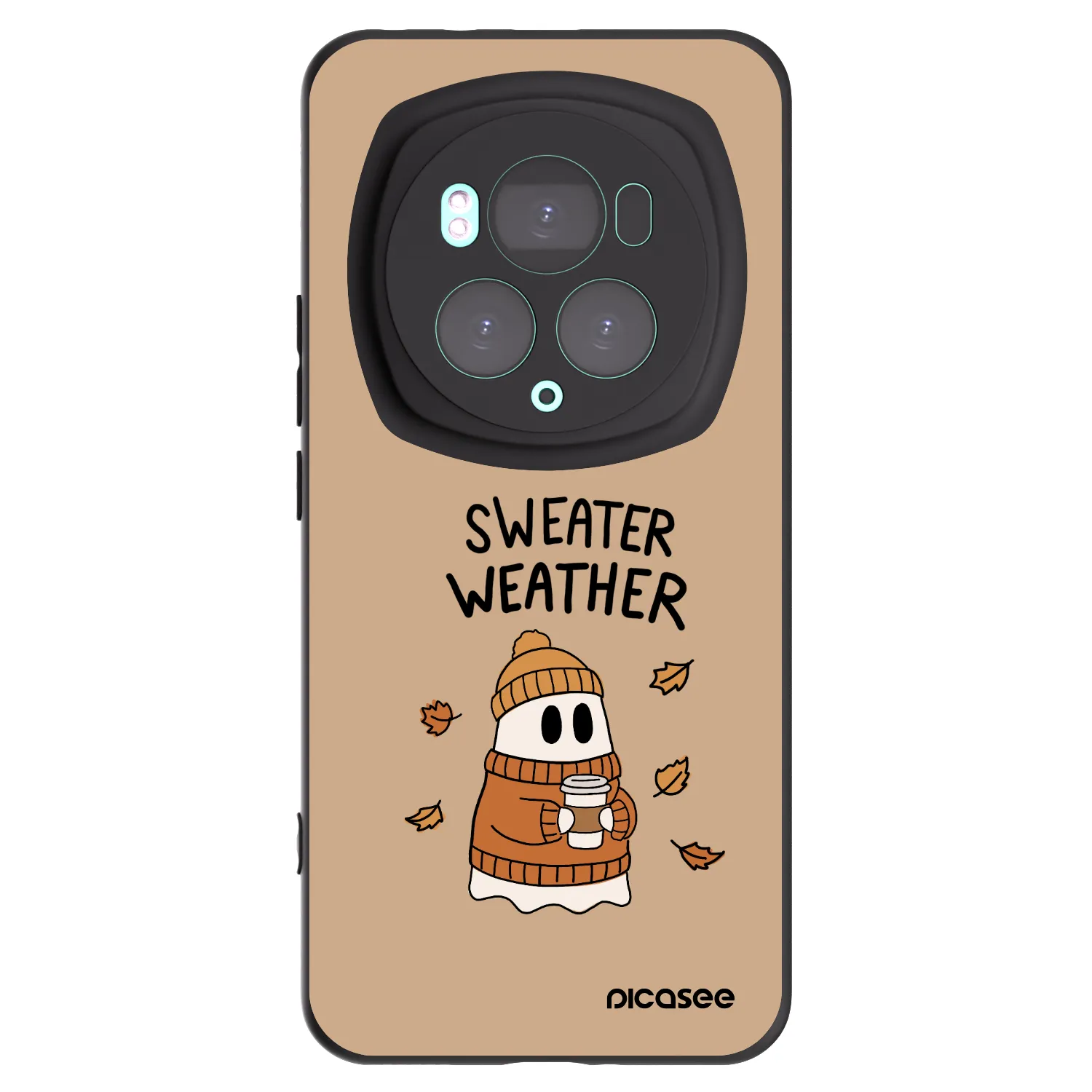 Picasee silikonski črni ovitek za Honor Magic6 Pro - Sweater ghost