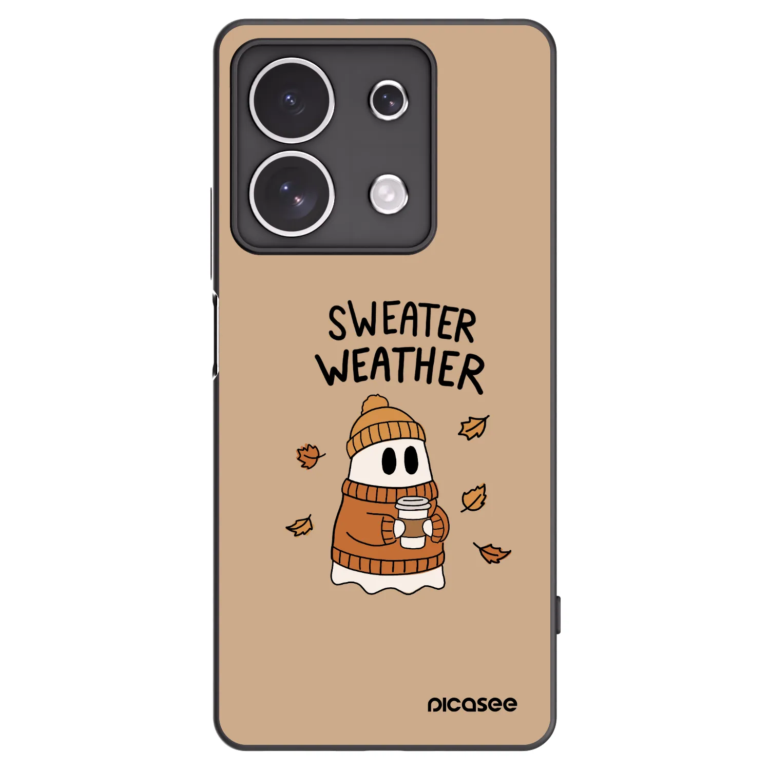 Picasee silikonski črni ovitek za Xiaomi Redmi Note 13 4G - Sweater ghost