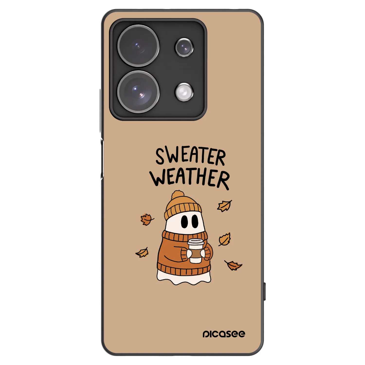 Picasee silikonski črni ovitek za Xiaomi Redmi Note 13 Pro 4G - Sweater ghost