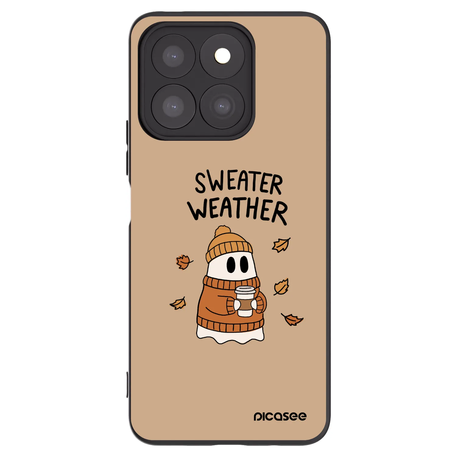 Picasee silikonski črni ovitek za Honor X8b - Sweater ghost