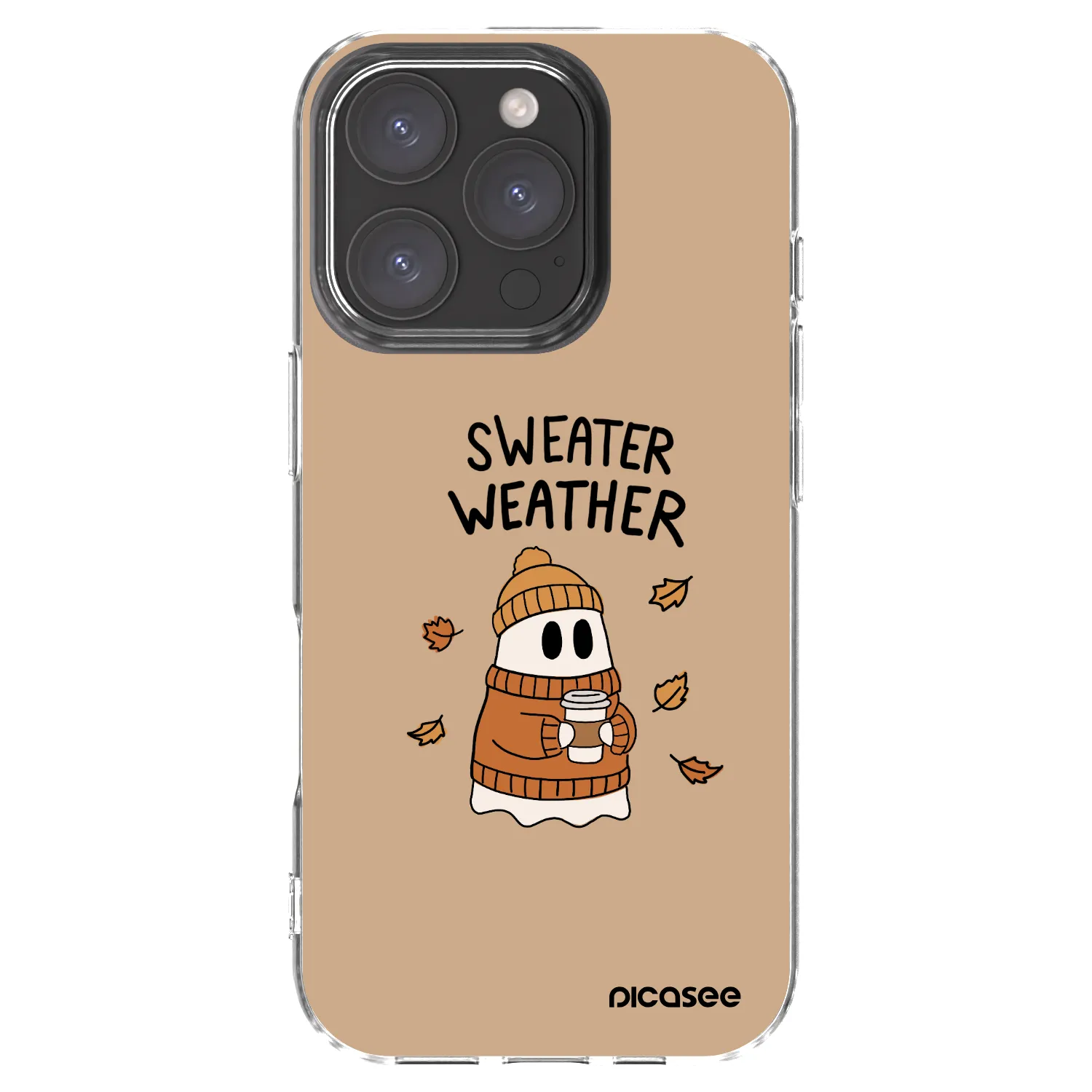 Picasee silikonski prozorni ovitek za Apple iPhone 16 Pro - Sweater ghost