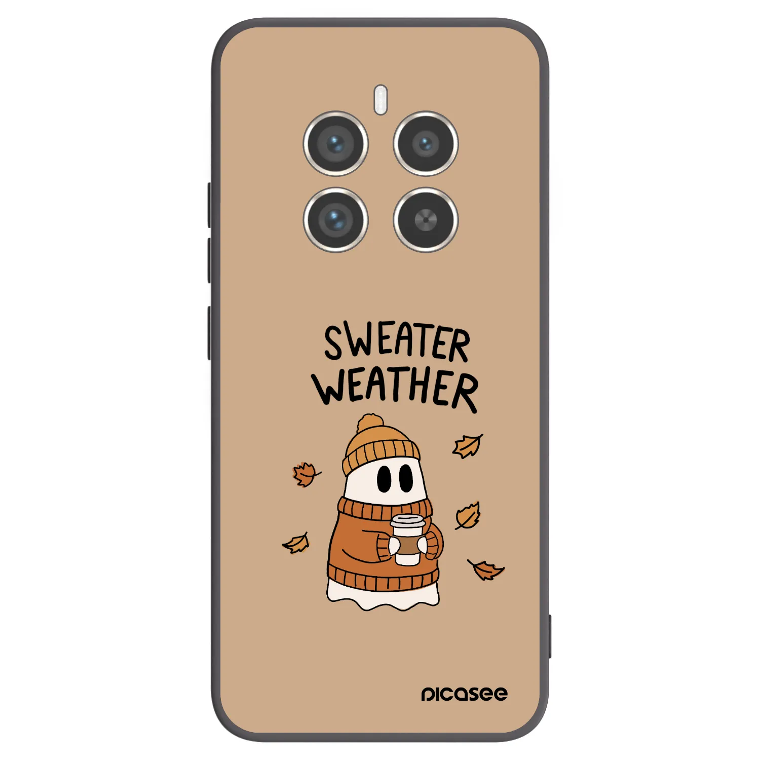 Picasee silikonski črni ovitek za Realme 12 Pro 5G - Sweater ghost