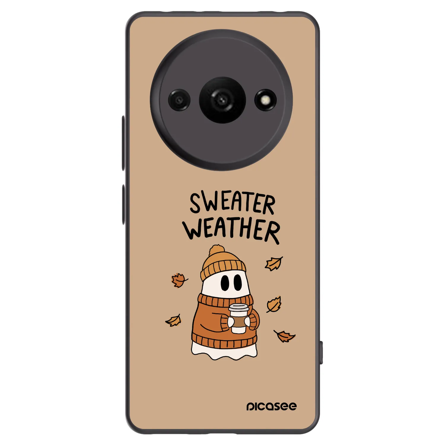 Picasee silikonski črni ovitek za Xiaomi Redmi A3 - Sweater ghost