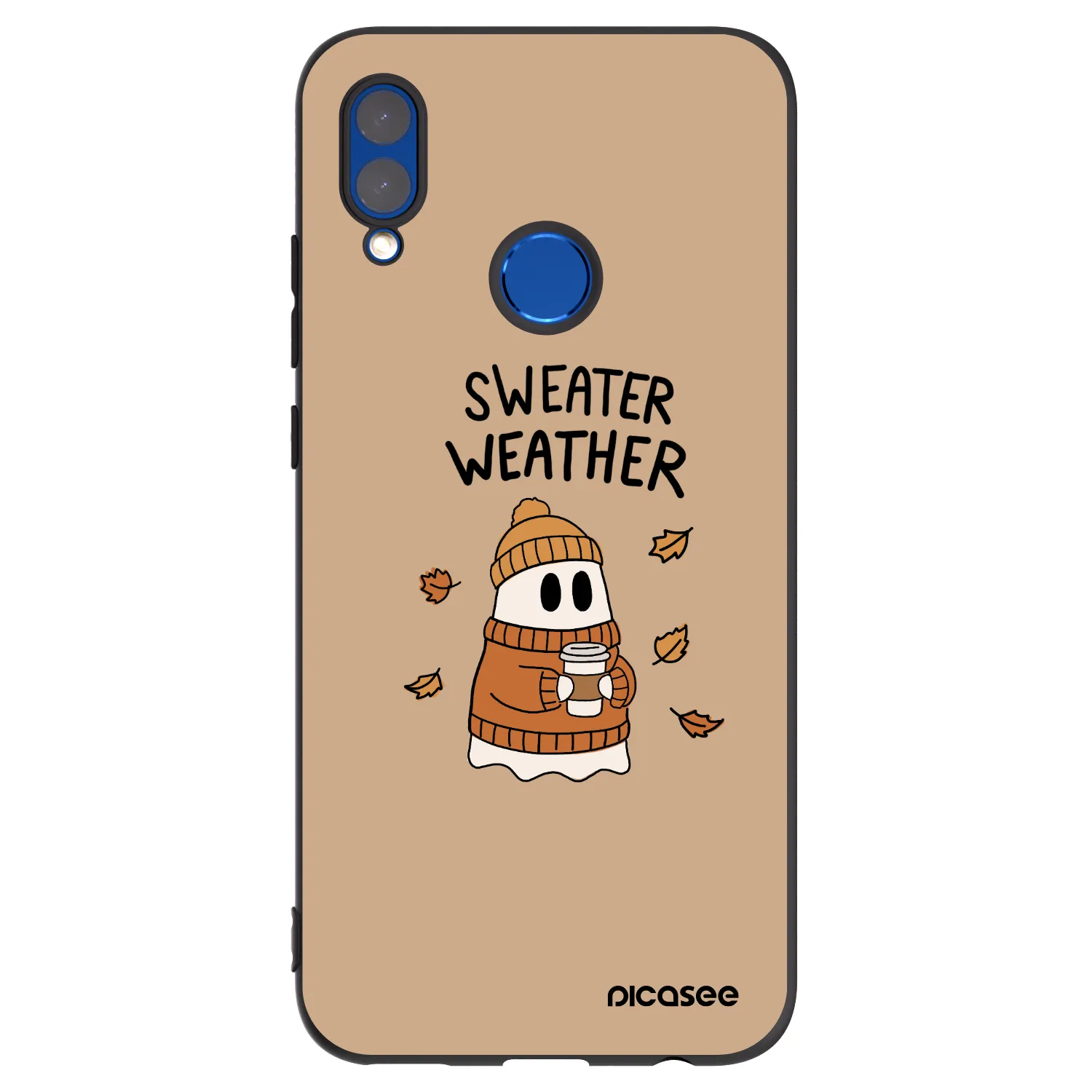 Picasee silikonski črni ovitek za Huawei P Smart 2019 - Sweater ghost