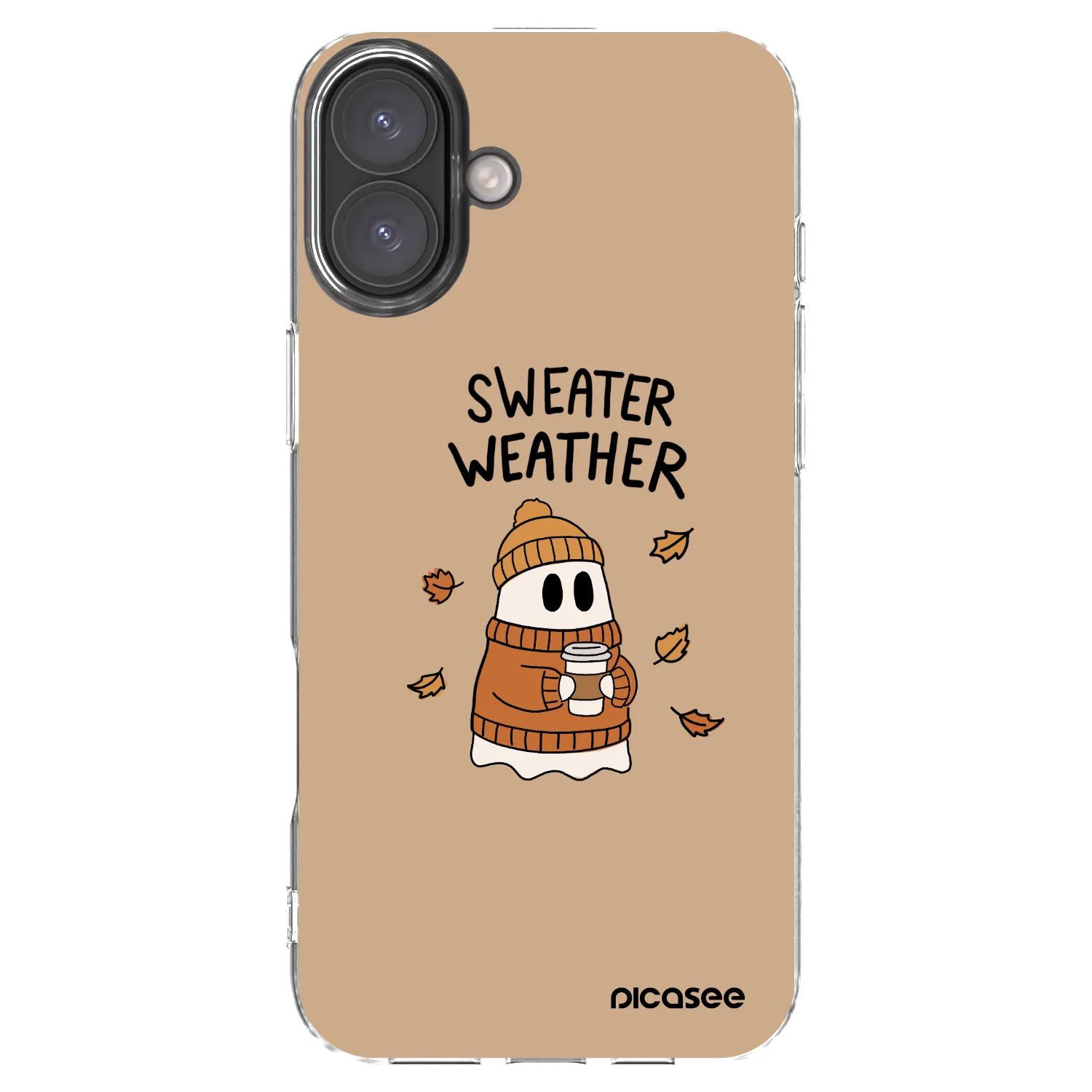 Picasee silikonski prozorni ovitek za Apple iPhone 16 Plus - Sweater ghost