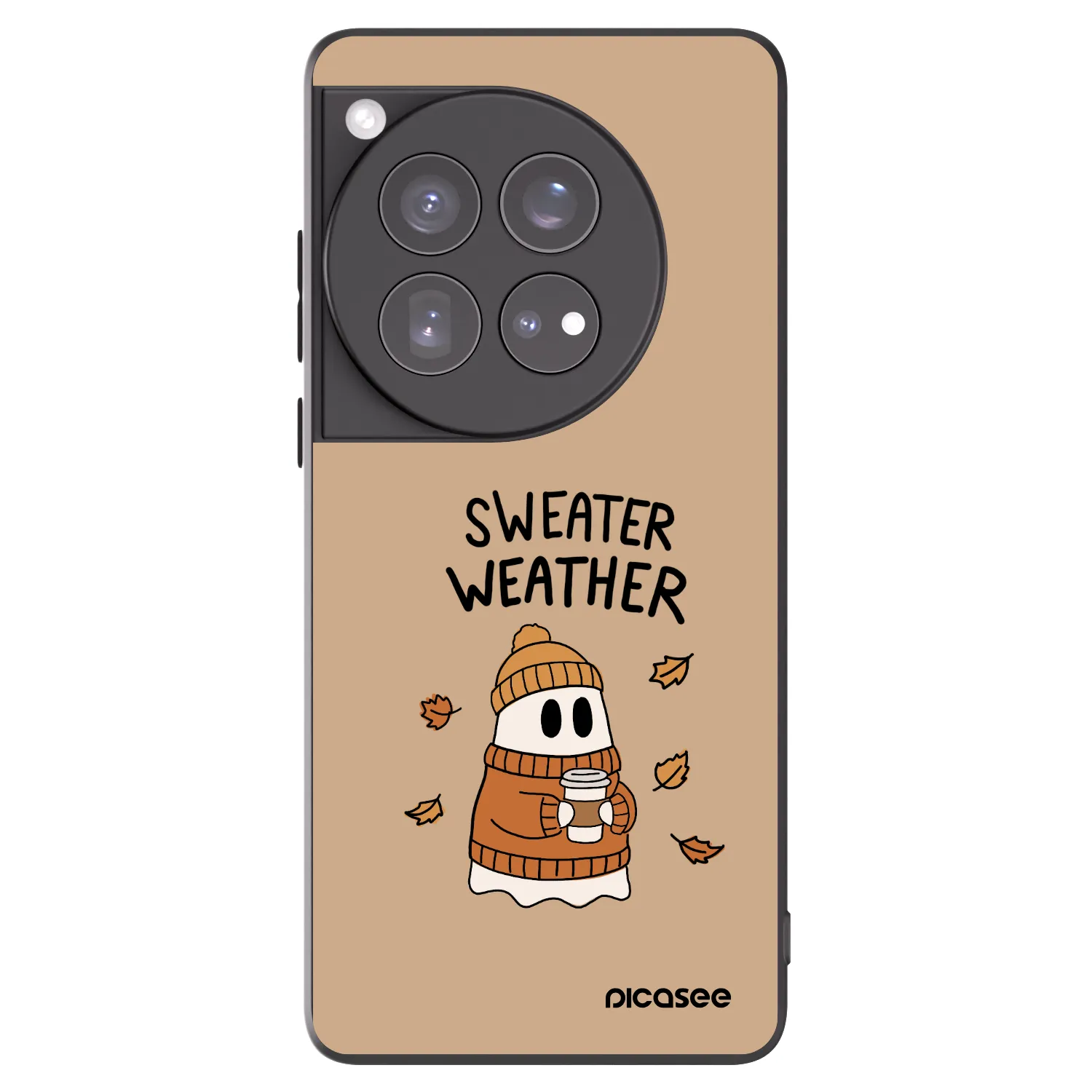 Picasee silikonski črni ovitek za OnePlus 12 5G - Sweater ghost