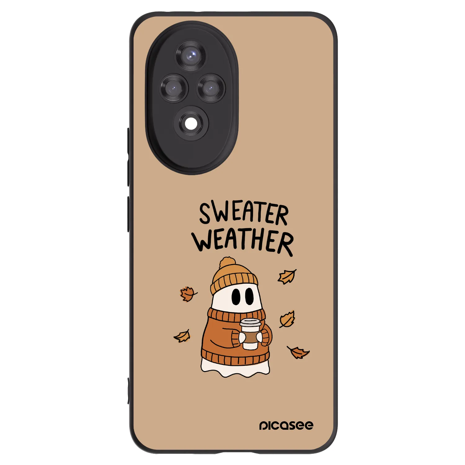 Picasee silikonski črni ovitek za Honor 200 Pro 5G - Sweater ghost