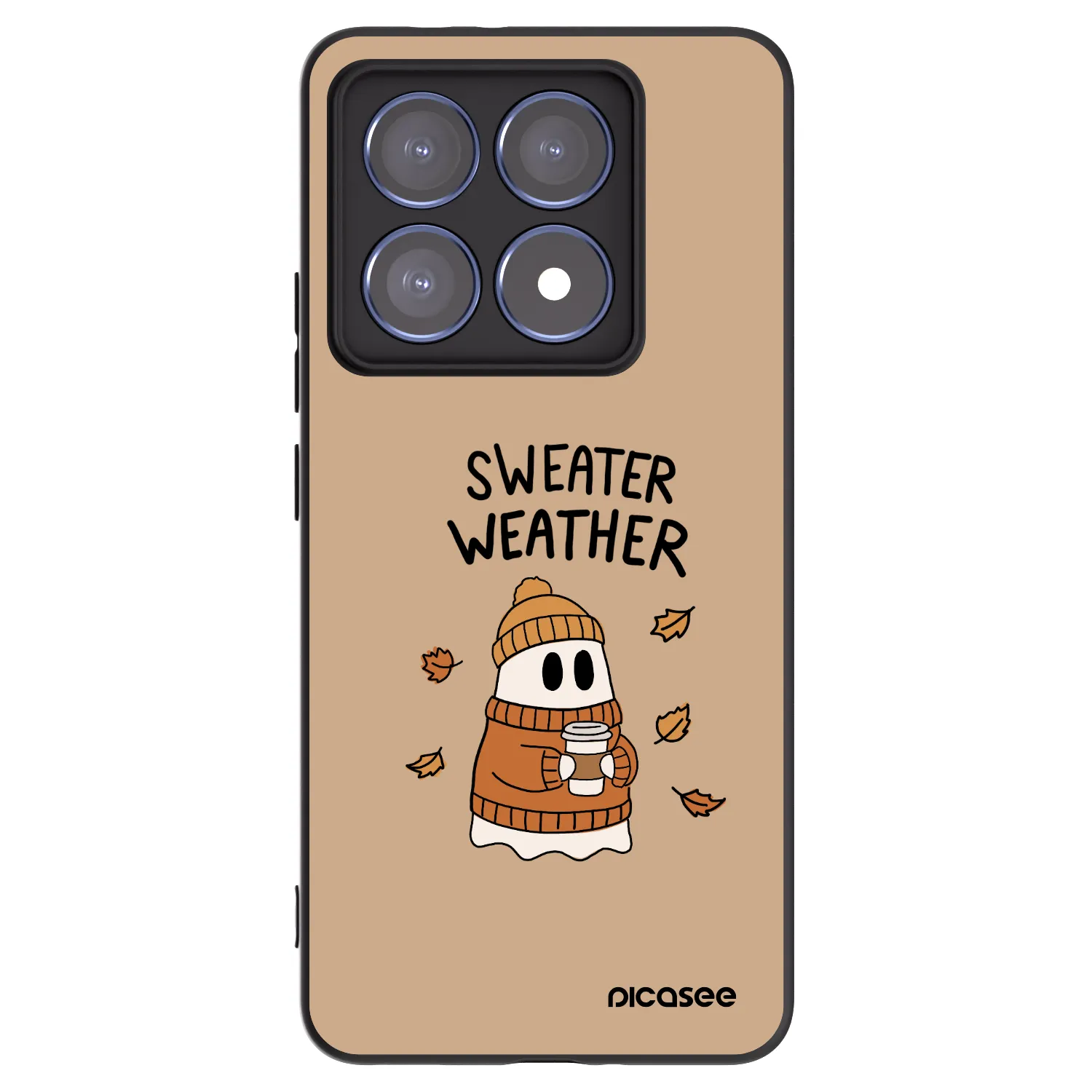 Picasee silikonski črni ovitek za Xiaomi 14T Pro - Sweater ghost
