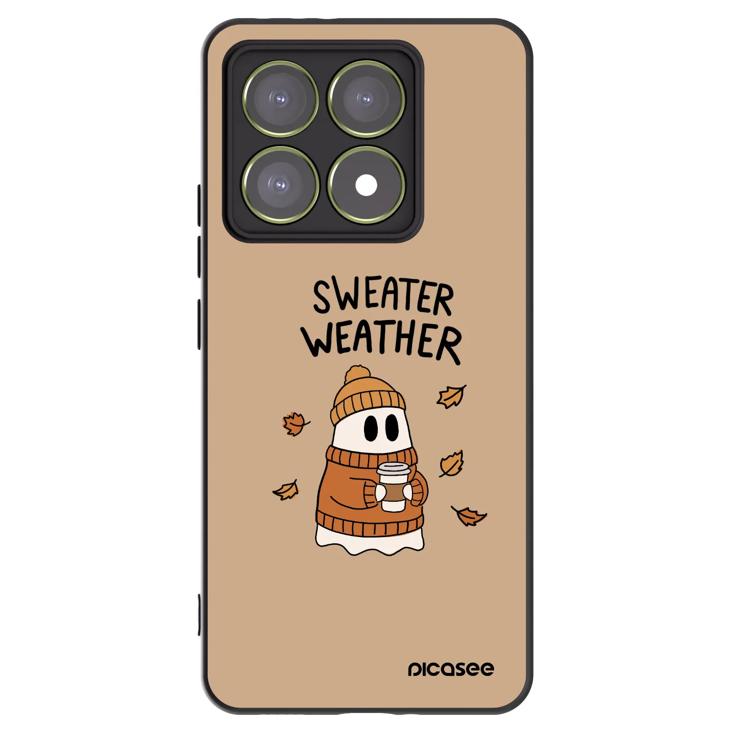 Picasee silikonski črni ovitek za Xiaomi 14T - Sweater ghost