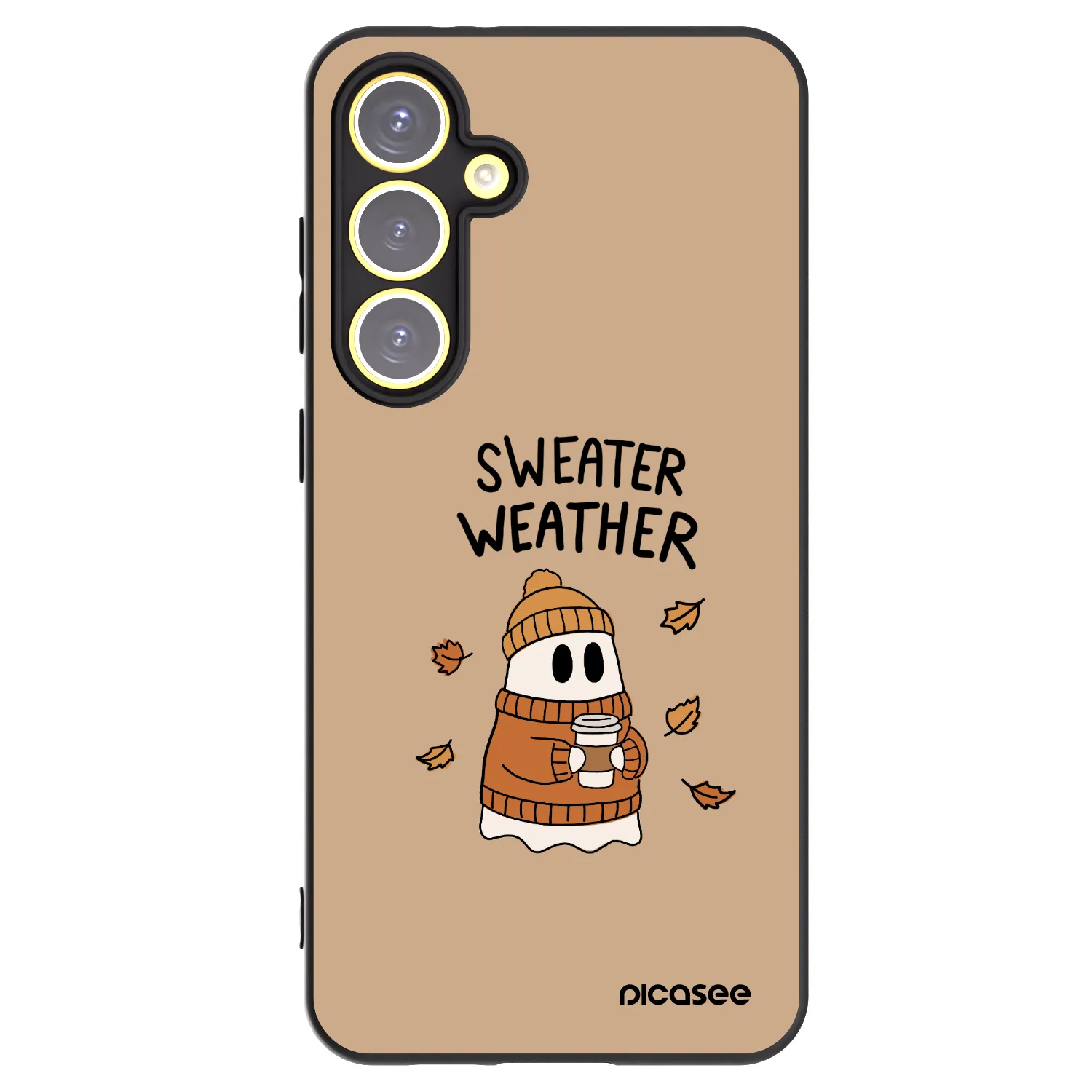 Picasee silikonski črni ovitek za Samsung Galaxy S24 FE S721B - Sweater ghost