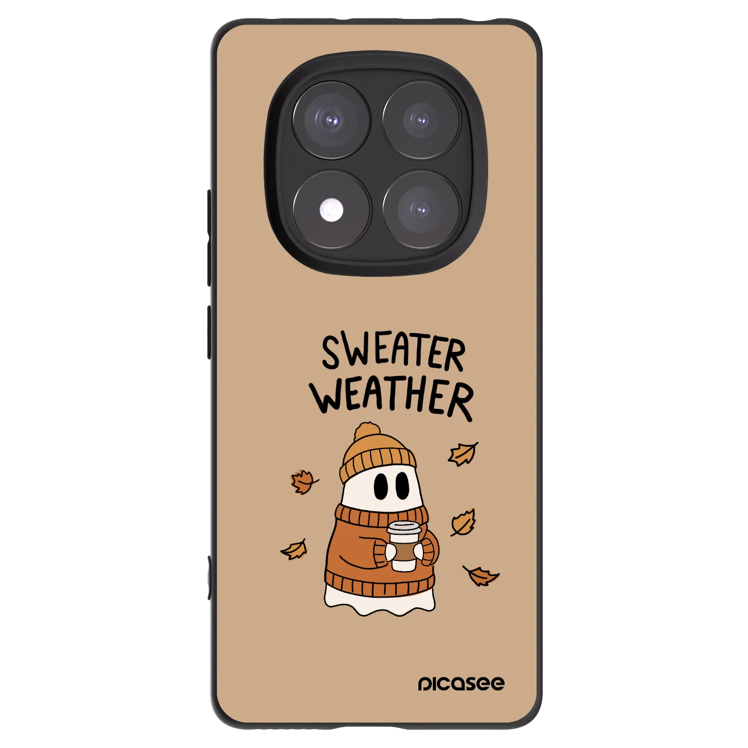 Picasee silikonski črni ovitek za Xiaomi Redmi Note 14 Pro+ 5G - Sweater ghost
