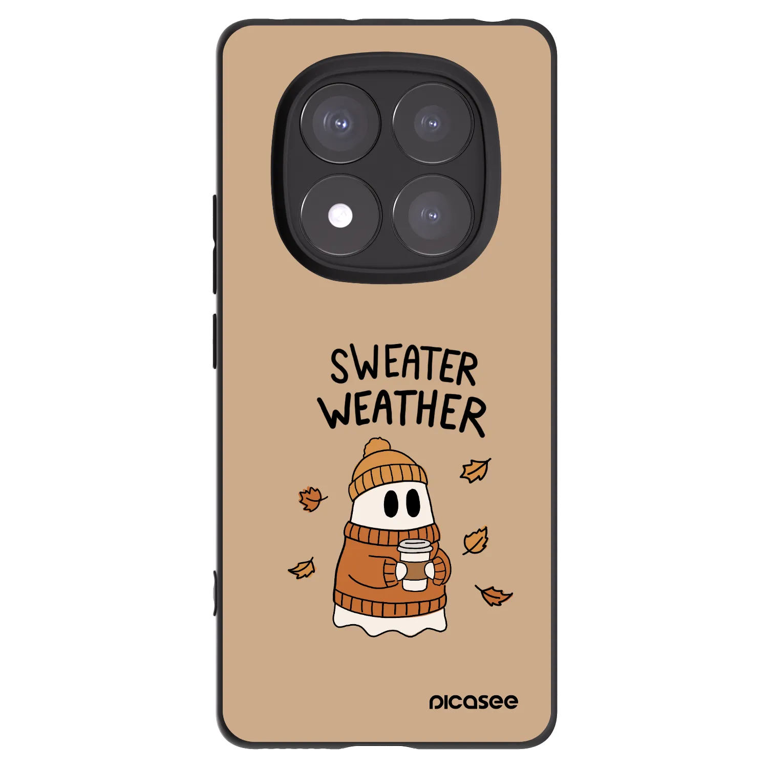 Picasee silikonski črni ovitek za Xiaomi Redmi Note 14 Pro 5G - Sweater ghost