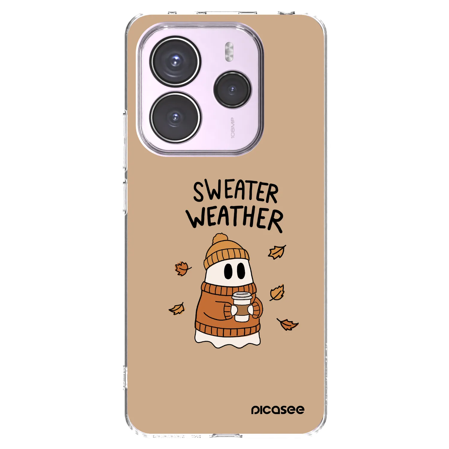 Picasee silikonski prozorni ovitek za Xiaomi Redmi Note 14 5G - Sweater ghost