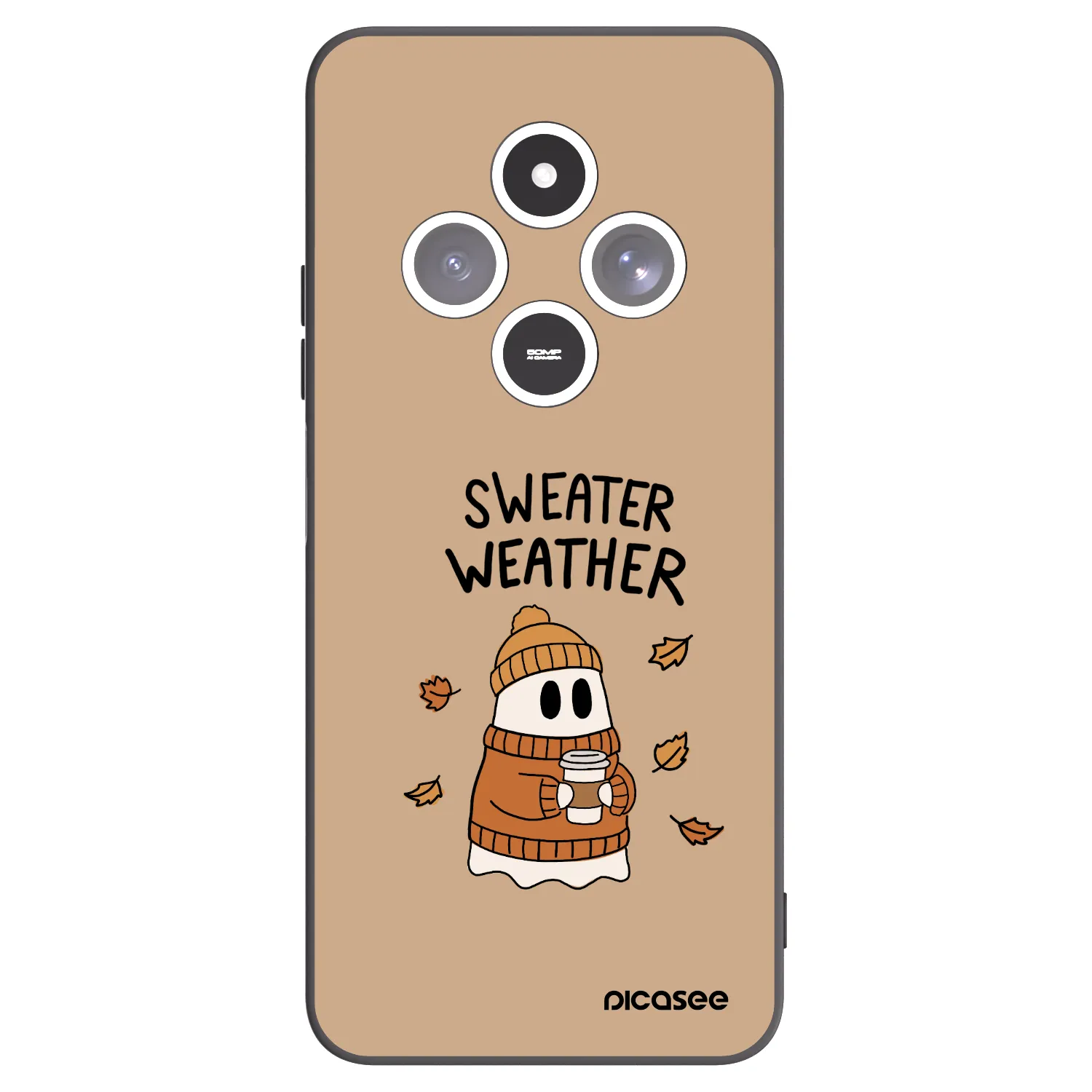 Picasee silikonski črni ovitek za Xiaomi Redmi 14C - Sweater ghost
