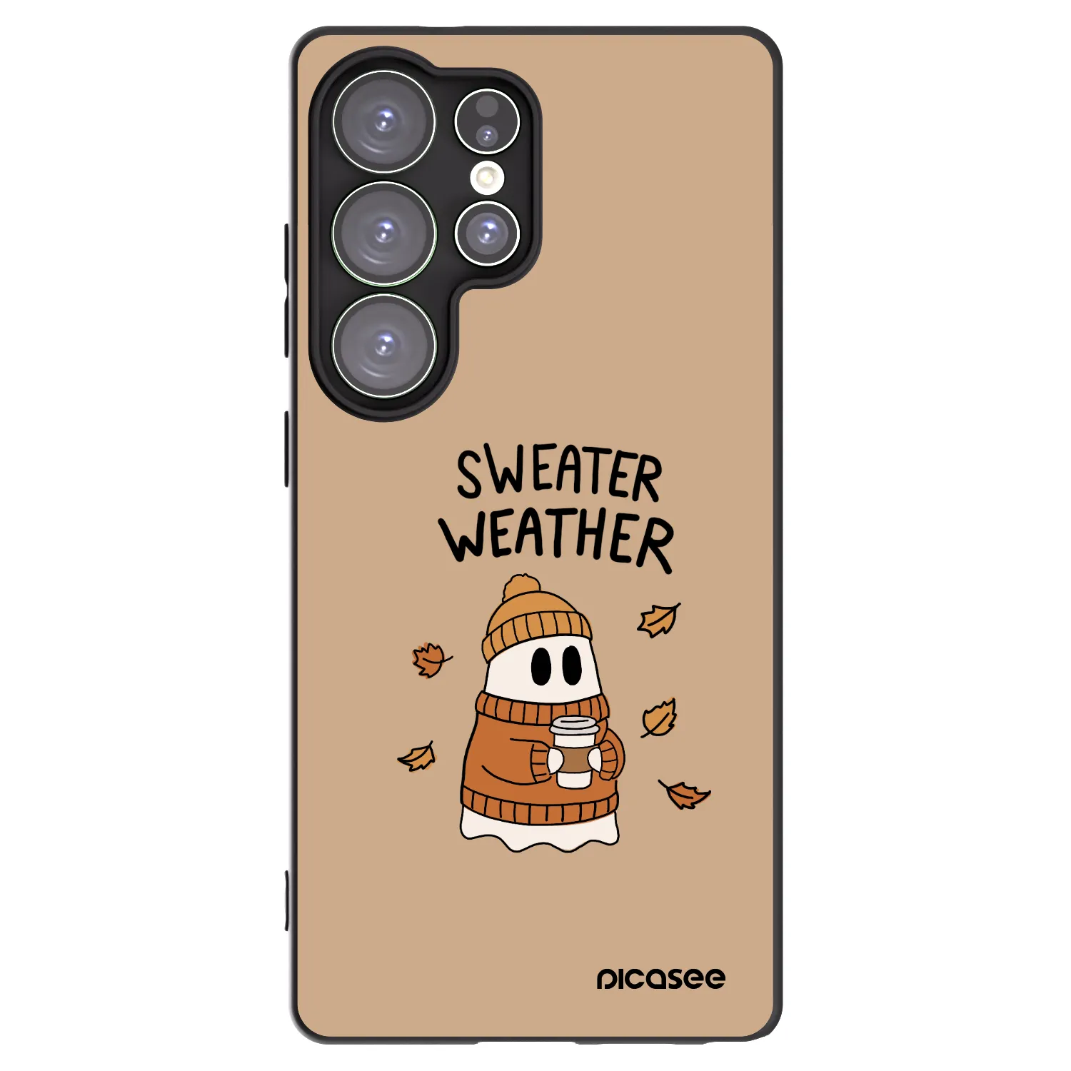 Picasee silikonski črni ovitek za Samsung Galaxy S25 Ultra 5G - Sweater ghost