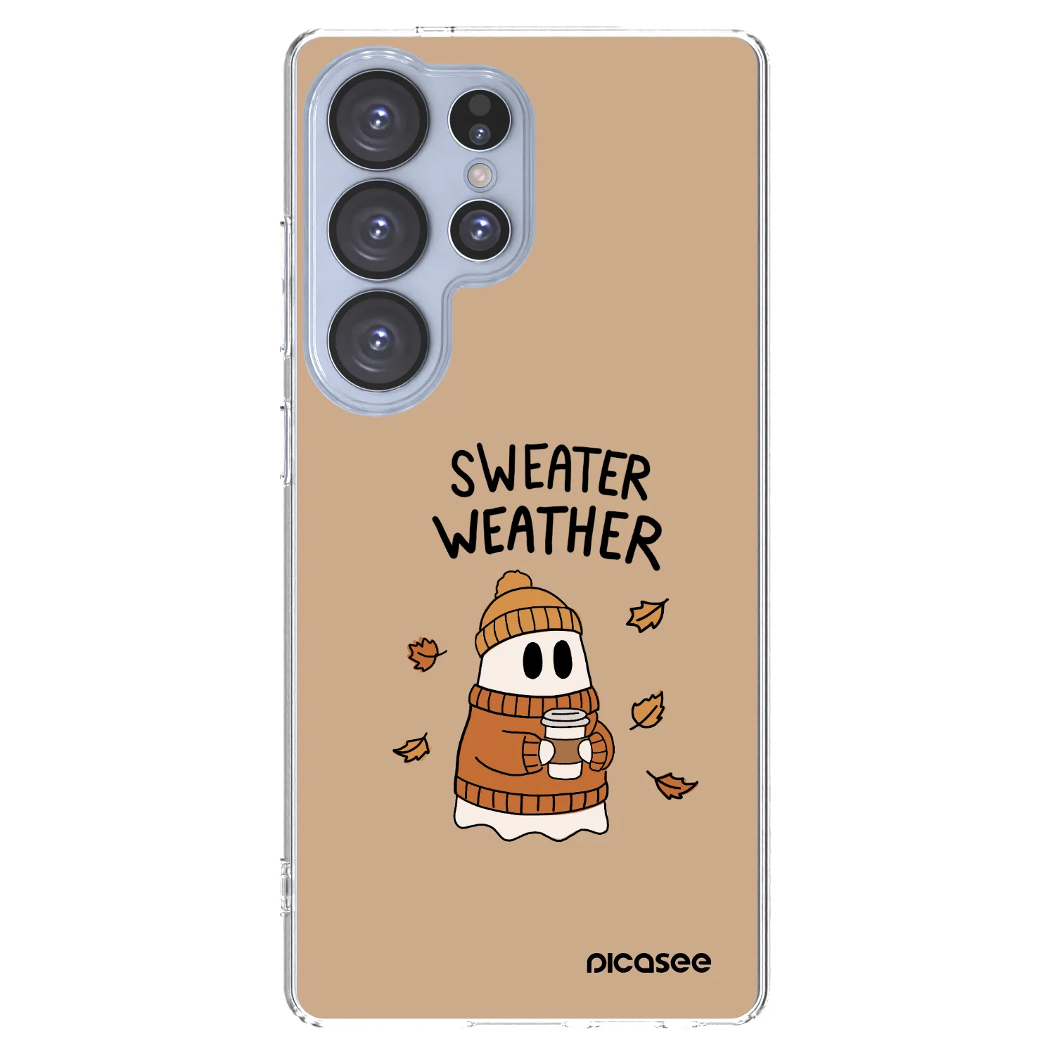 Picasee silikonski prozorni ovitek za Samsung Galaxy S25 Ultra 5G - Sweater ghost