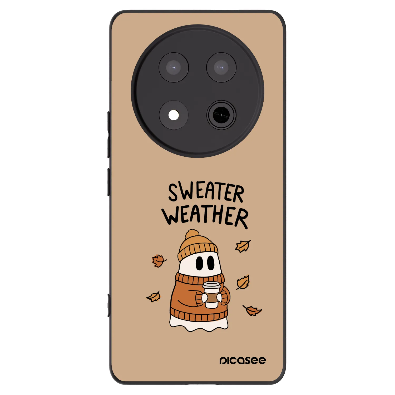 Picasee silikonski črni ovitek za Honor Magic7 Lite 5G - Sweater ghost
