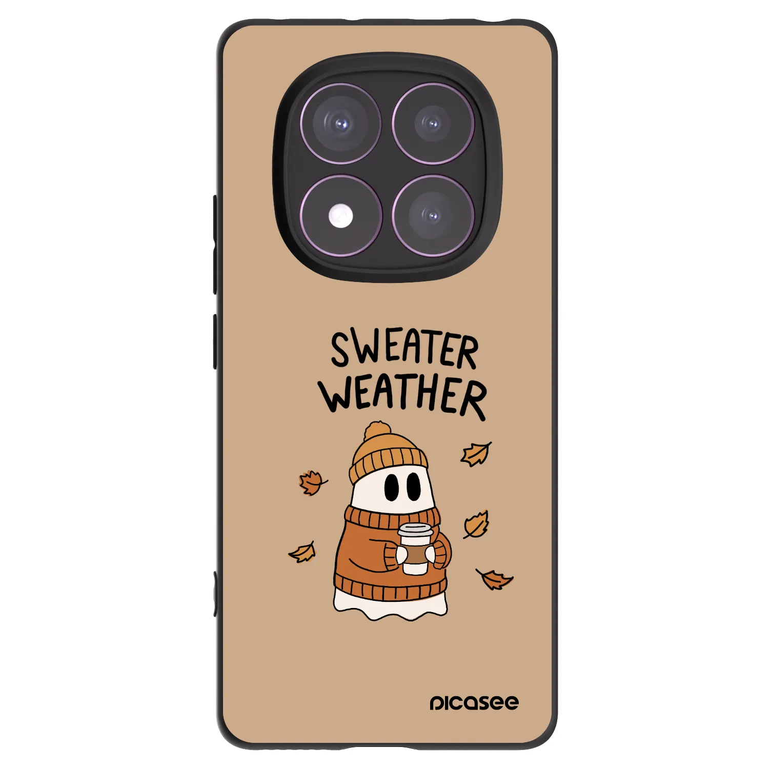 Picasee silikonski črni ovitek za Xiaomi Redmi Note 14 Pro 4G - Sweater ghost