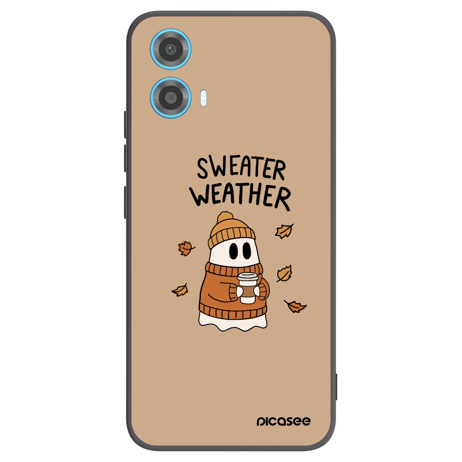 Picasee silikonski črni ovitek za Motorola Moto G34 5G - Sweater ghost