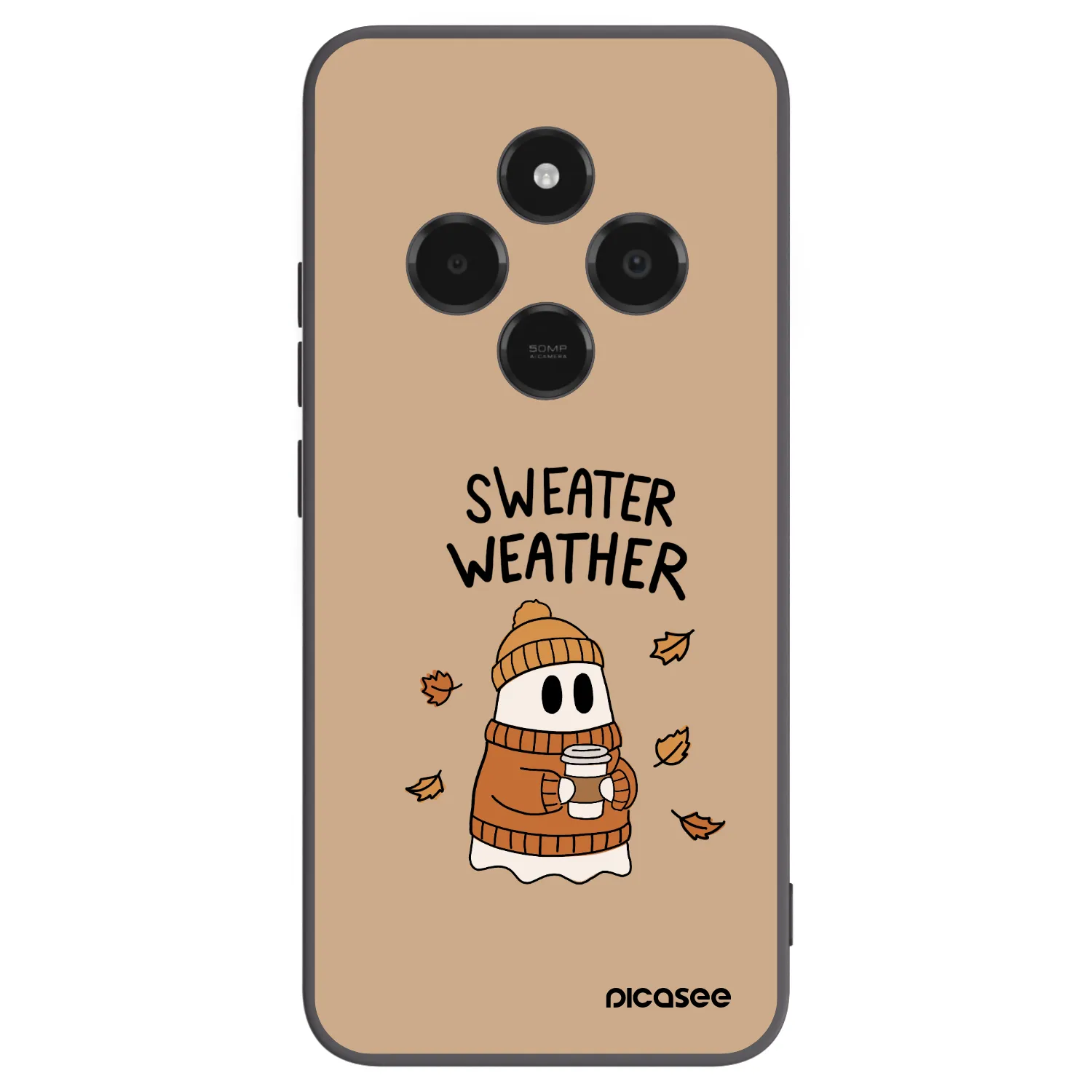 Picasee silikonski črni ovitek za Xiaomi Poco C75 - Sweater ghost
