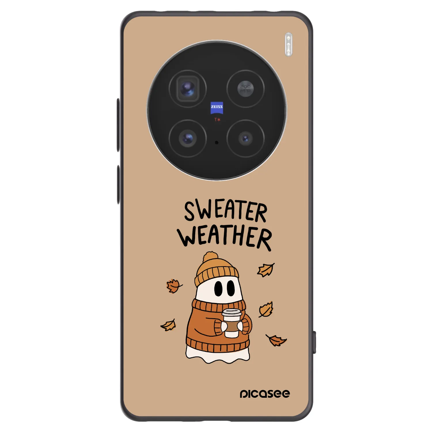 Picasee silikonski črni ovitek za Vivo X200 Pro - Sweater ghost