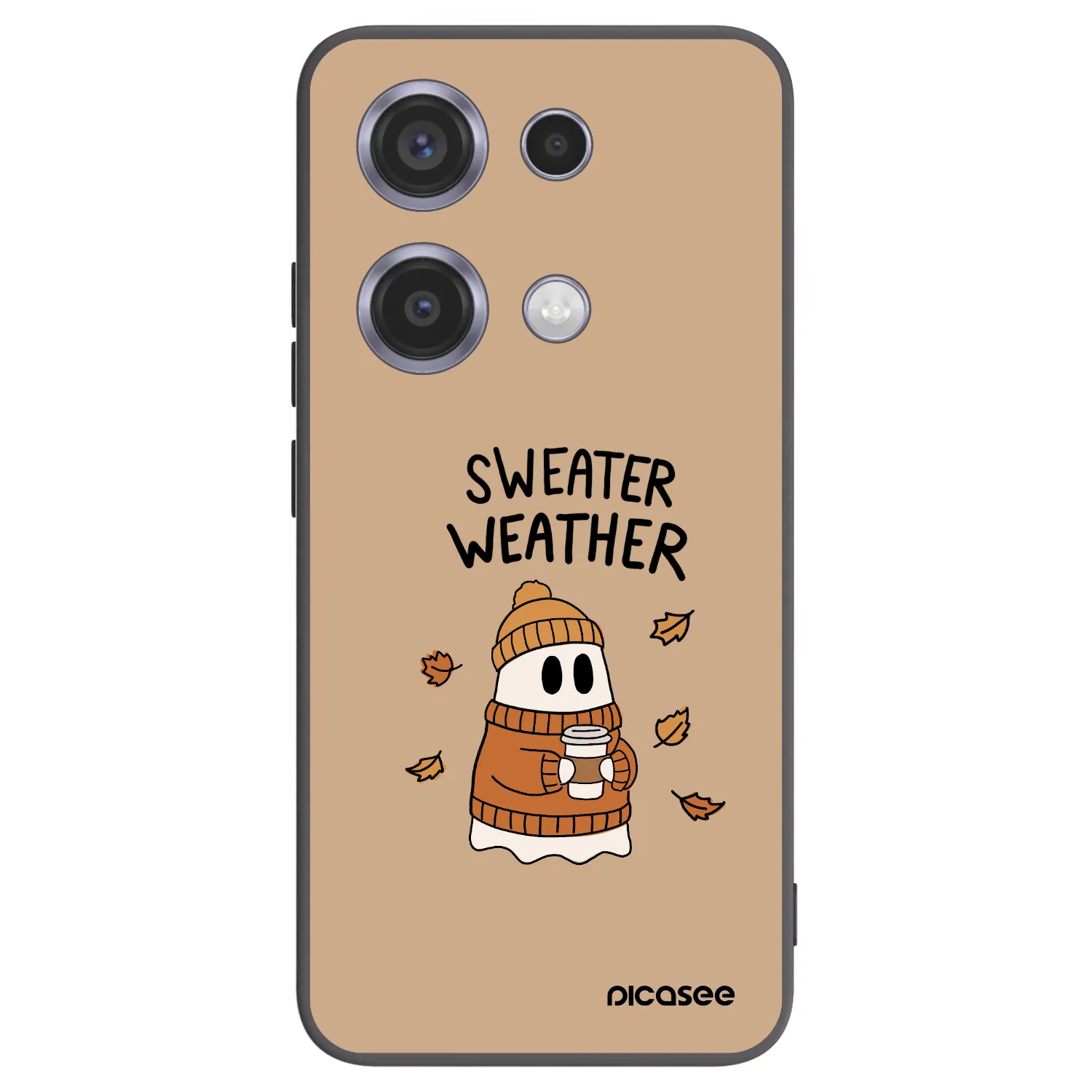 Picasee silikonski črni ovitek za Xiaomi Redmi Note 14S - Sweater ghost