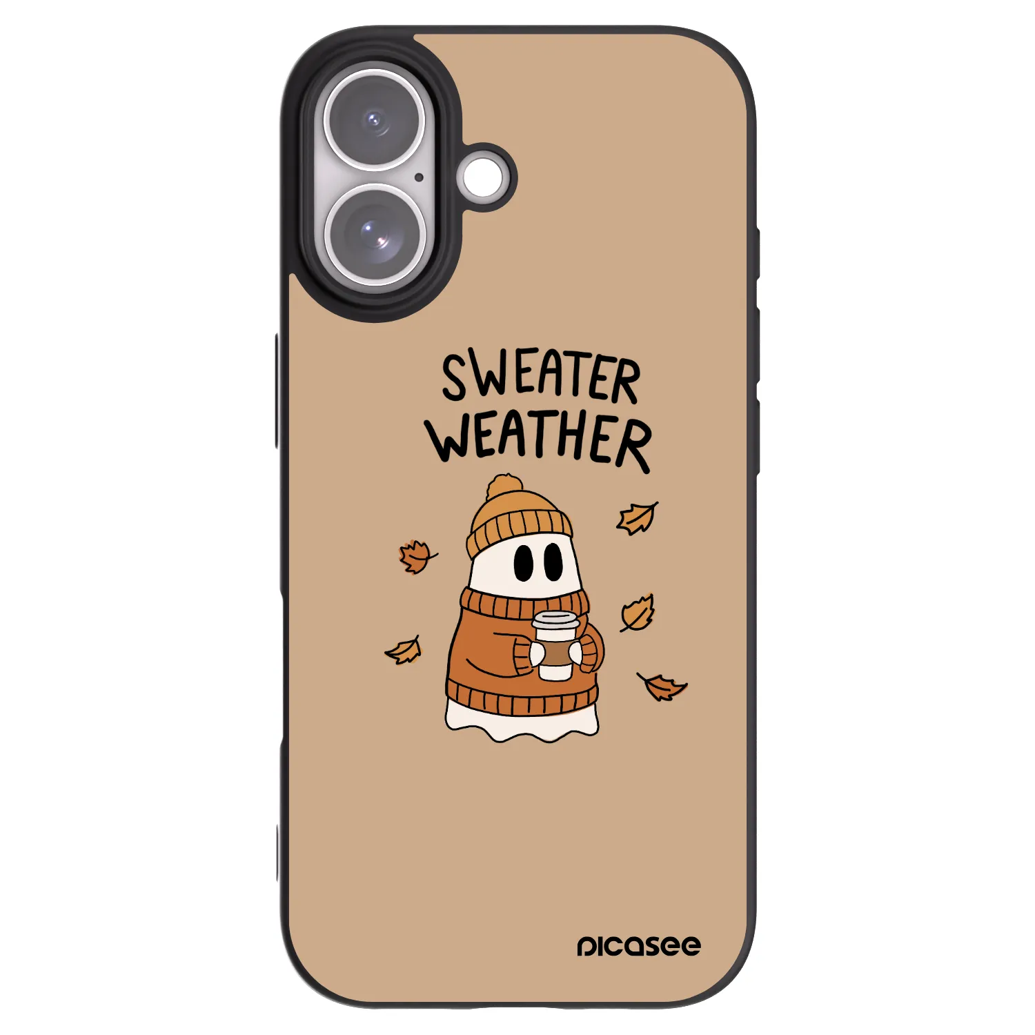 Picasee silikonski črni ovitek za Apple iPhone 17 - Sweater ghost