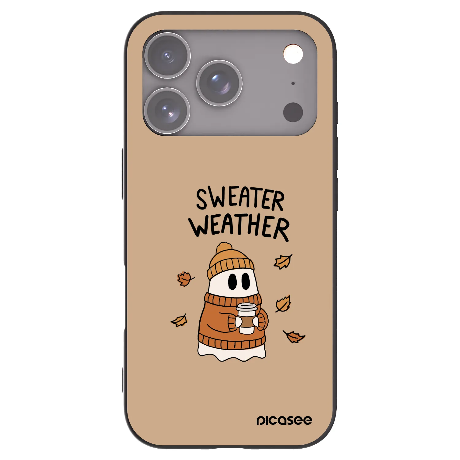 Picasee silikonski črni ovitek za Apple iPhone 17 Pro - Sweater ghost