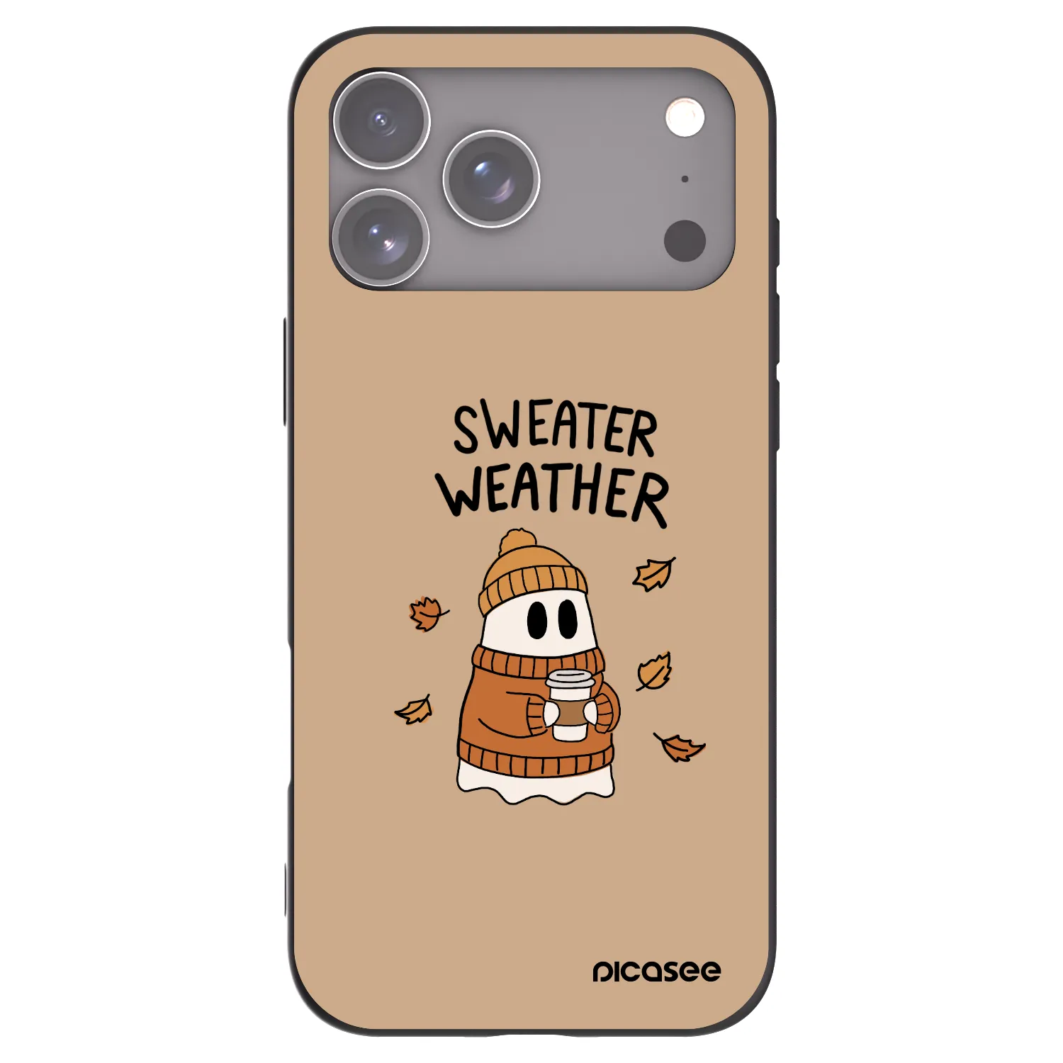 Picasee silikonski črni ovitek za Apple iPhone 17 Pro Max - Sweater ghost