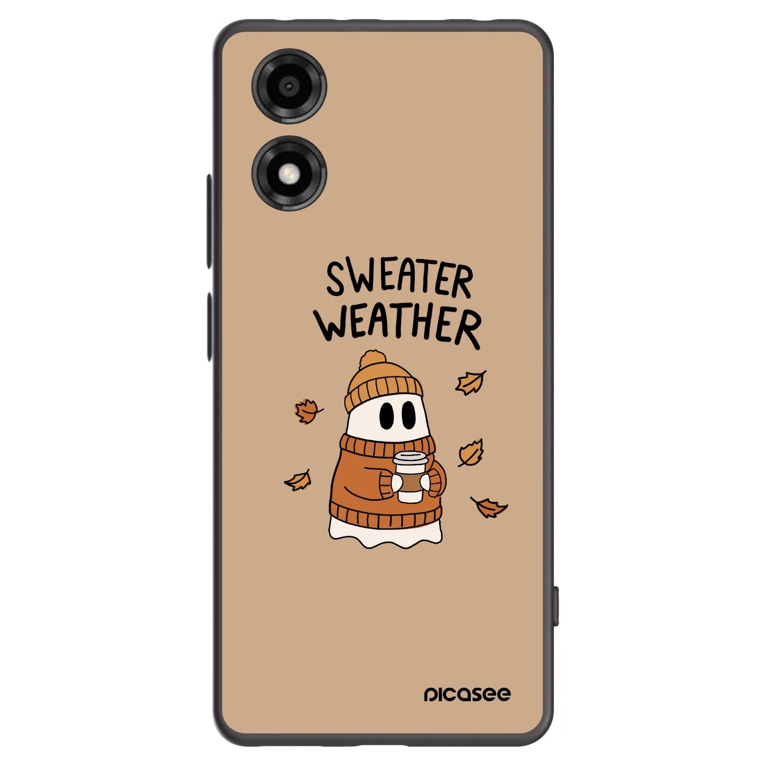 Picasee silikonski črni ovitek za Motorola Moto E14 - Sweater ghost