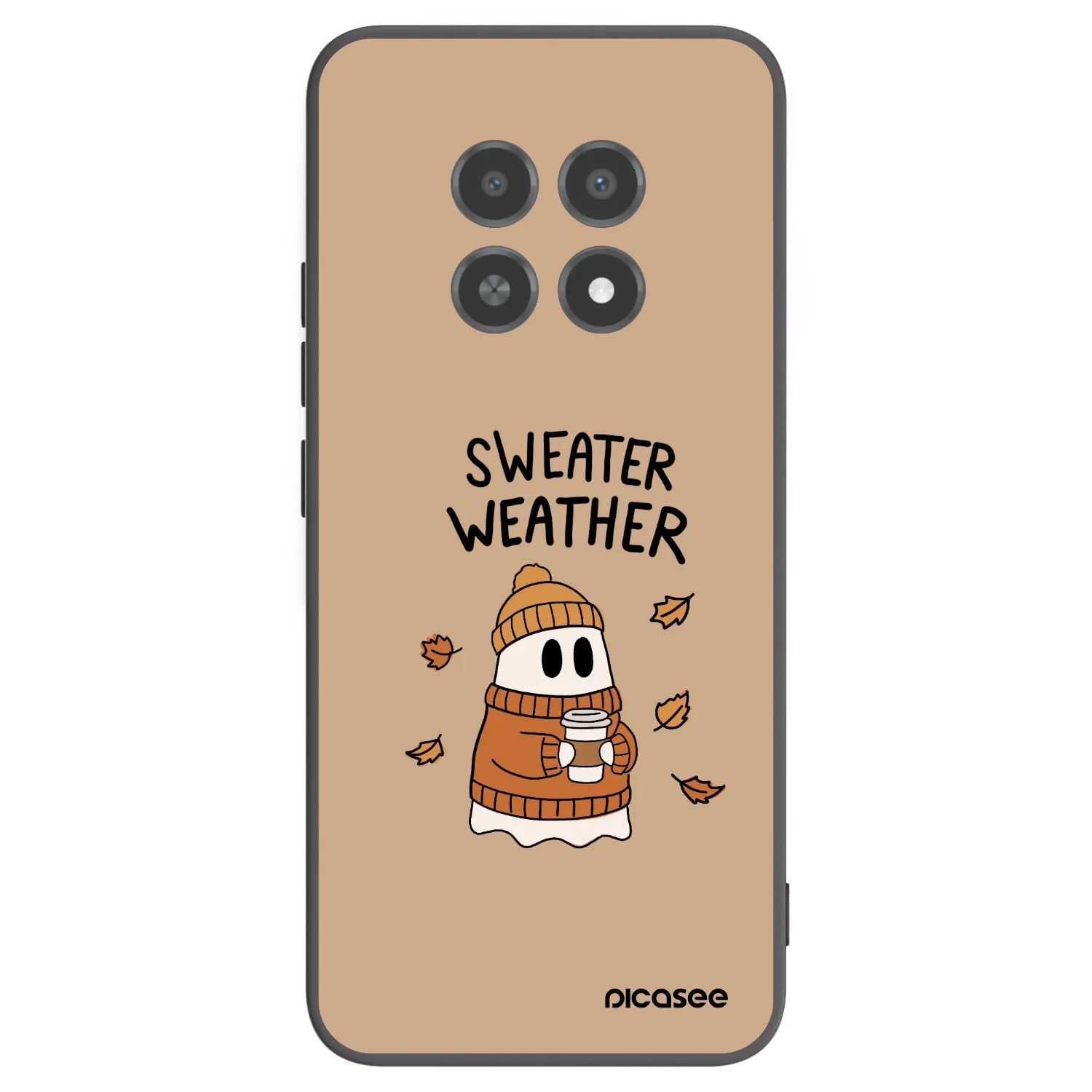 Picasee silikonski črni ovitek za Realme 12X - Sweater ghost