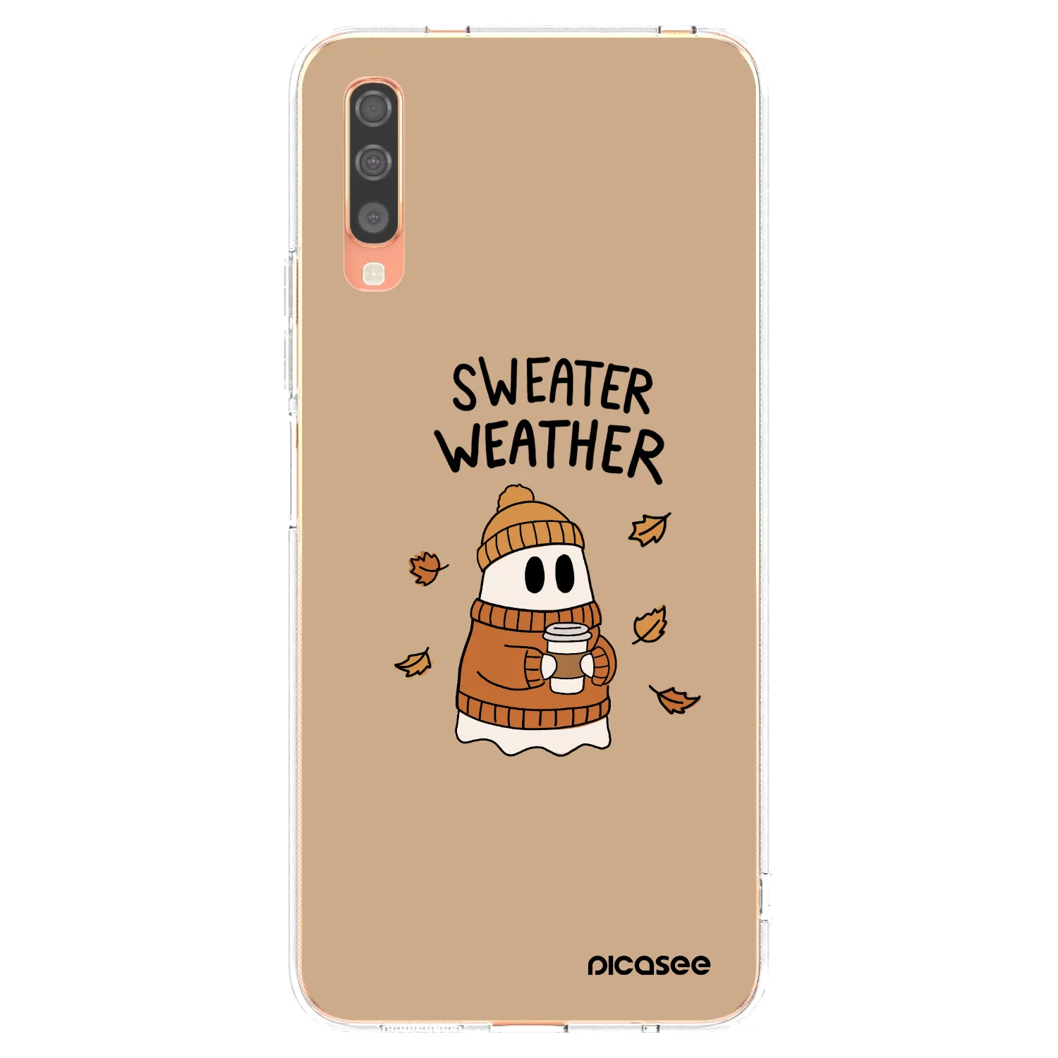 Picasee silikonski prozorni ovitek za Samsung Galaxy A70 A705F - Sweater ghost