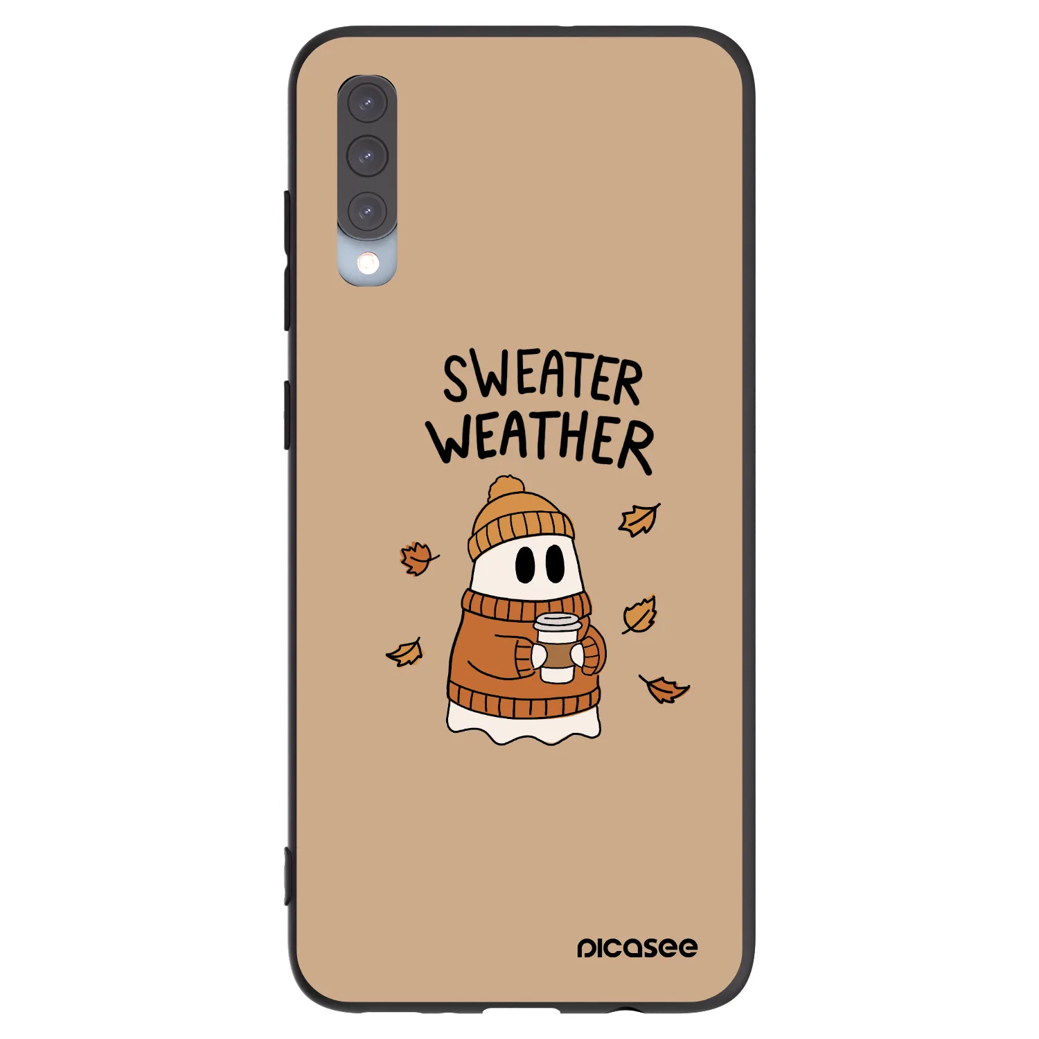 Picasee silikonski črni ovitek za Samsung Galaxy A70 A705F - Sweater ghost