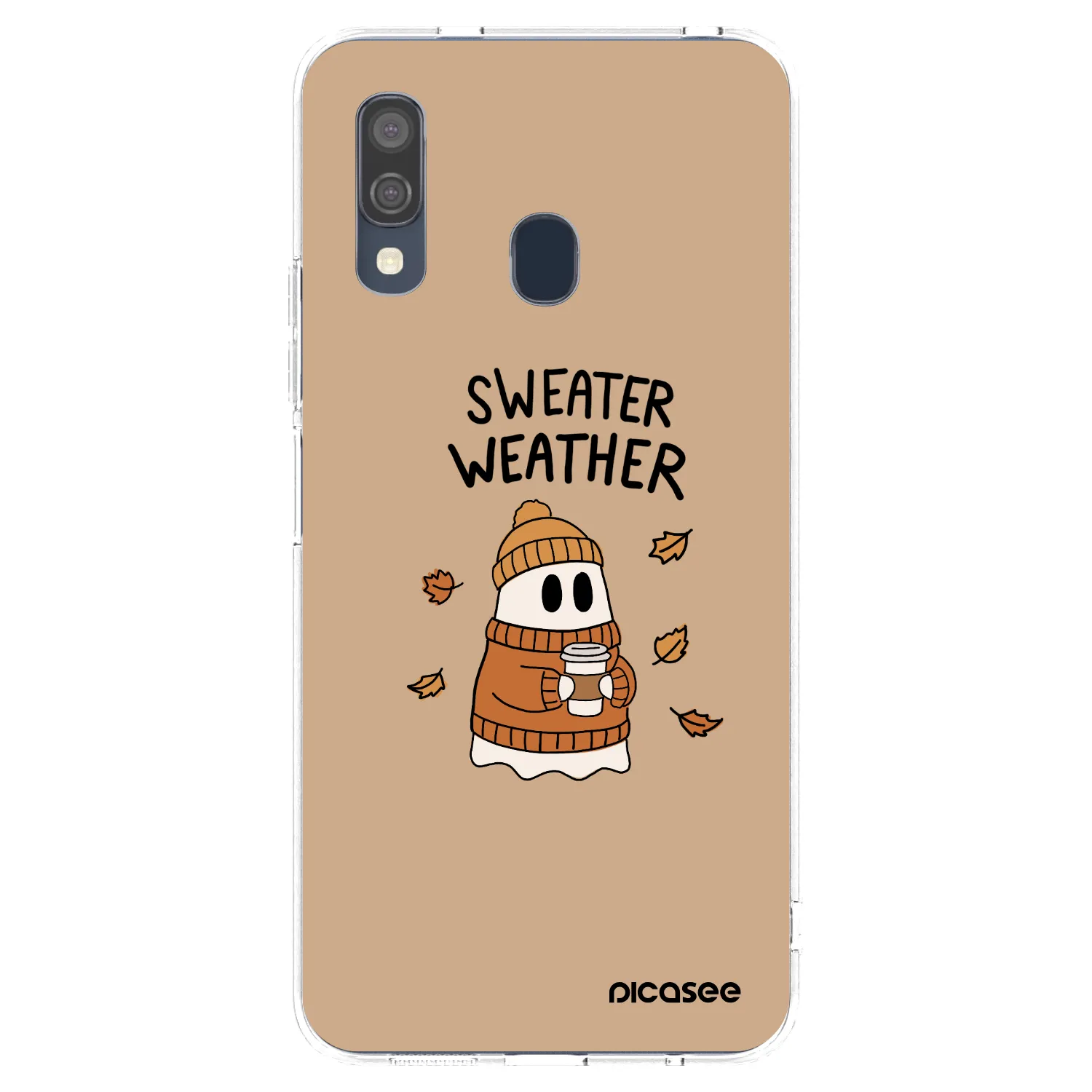 Picasee silikonski prozorni ovitek za Samsung Galaxy A40 A405F - Sweater ghost