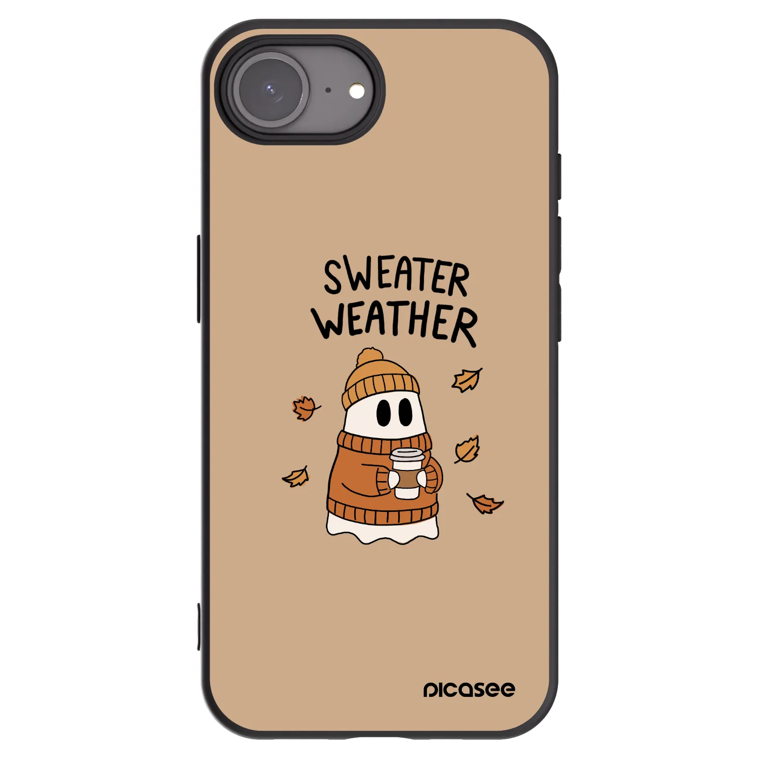 Picasee silikonski črni ovitek za Apple iPhone 17e - Sweater ghost