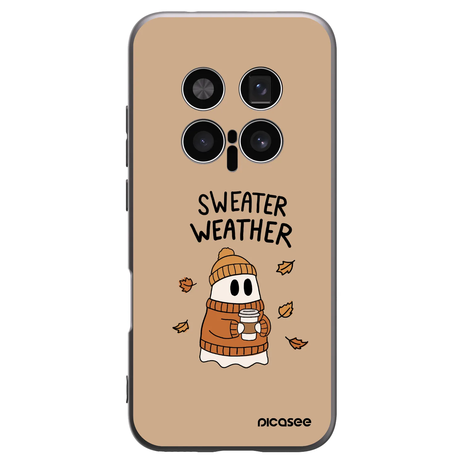 Picasee silikonski črni ovitek za Honor Magic8 Pro 5G - Sweater ghost