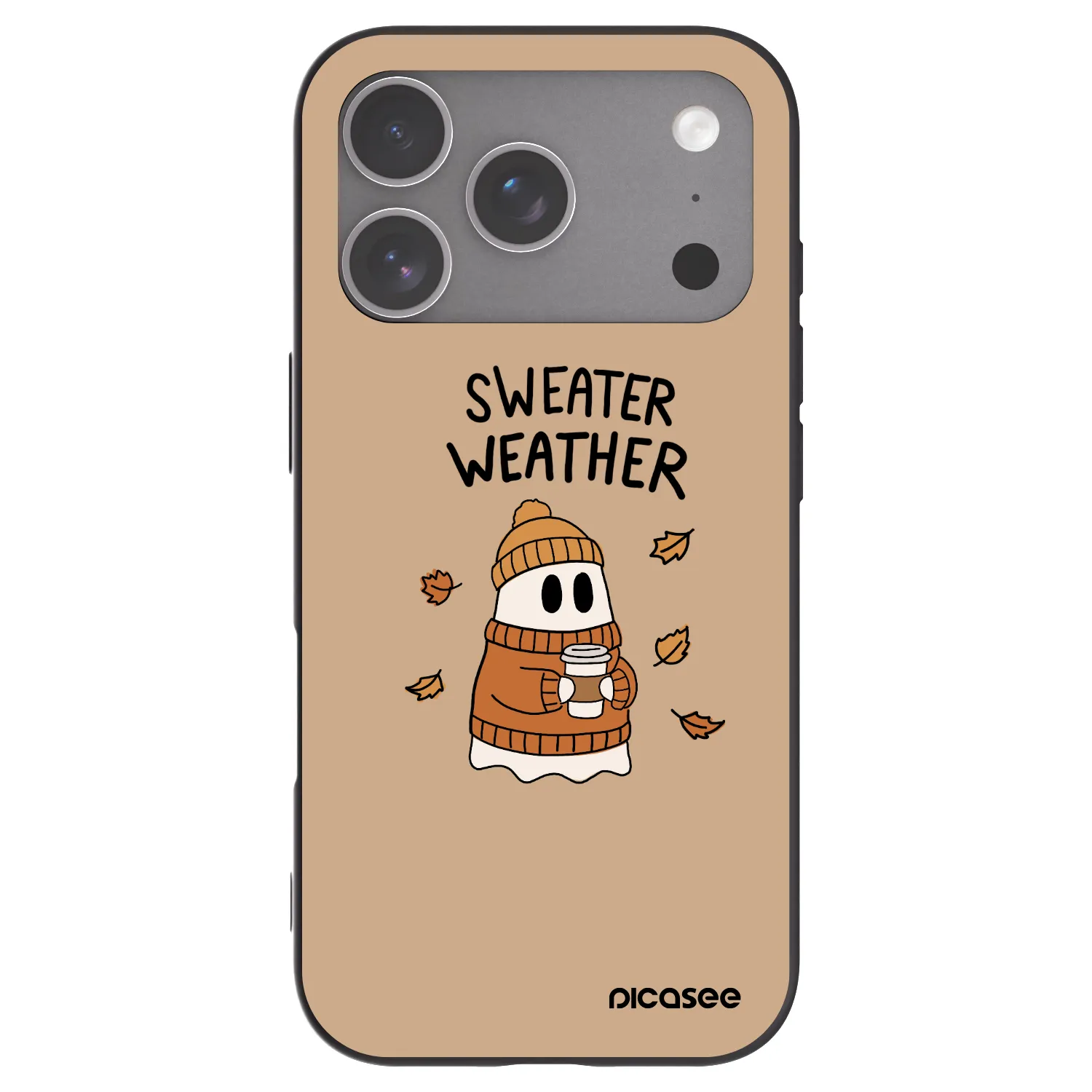 Picasee silikonski črni ovitek za Apple iPhone 18 Pro - Sweater ghost