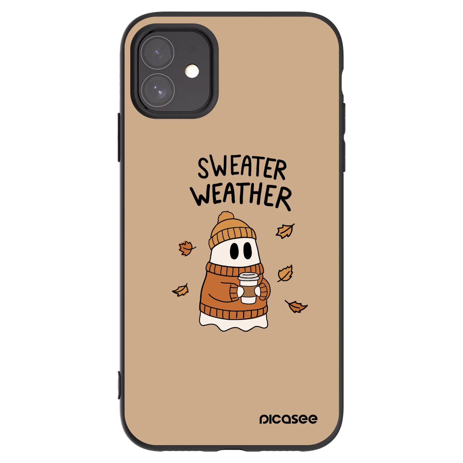 Picasee silikonski črni ovitek za Apple iPhone 11 - Sweater ghost