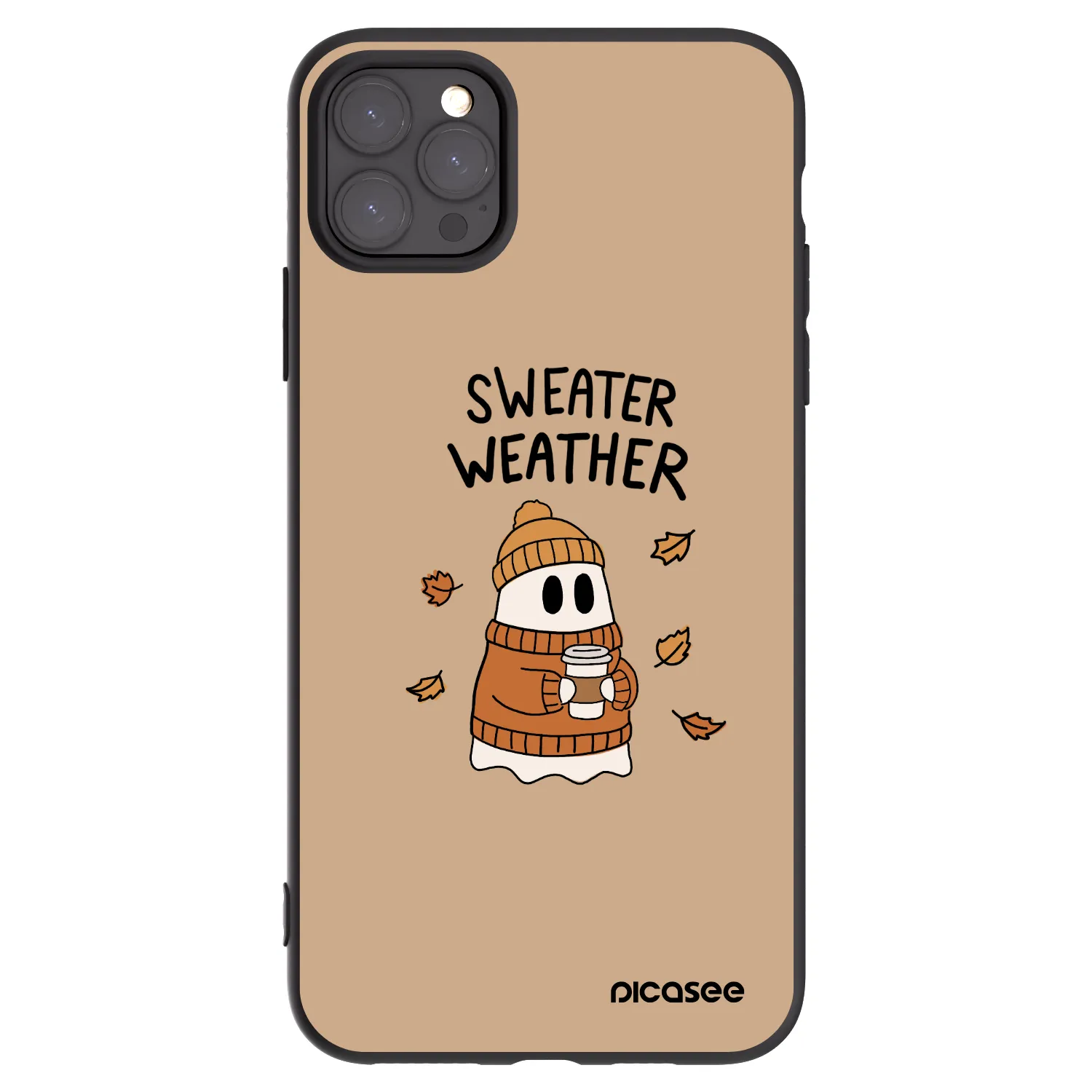 Picasee silikonski črni ovitek za Apple iPhone 11 Pro Max - Sweater ghost