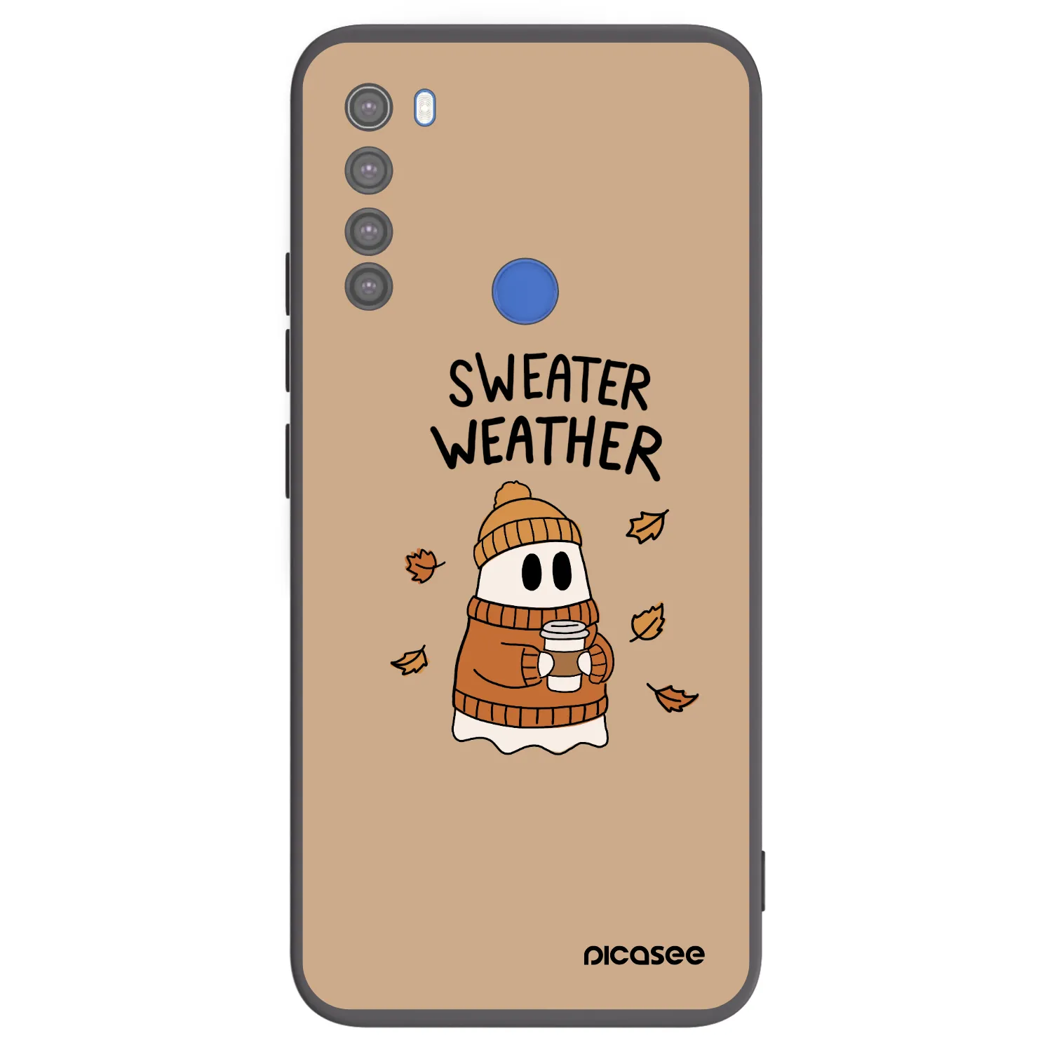 Picasee silikonski črni ovitek za Xiaomi Redmi Note 8T - Sweater ghost