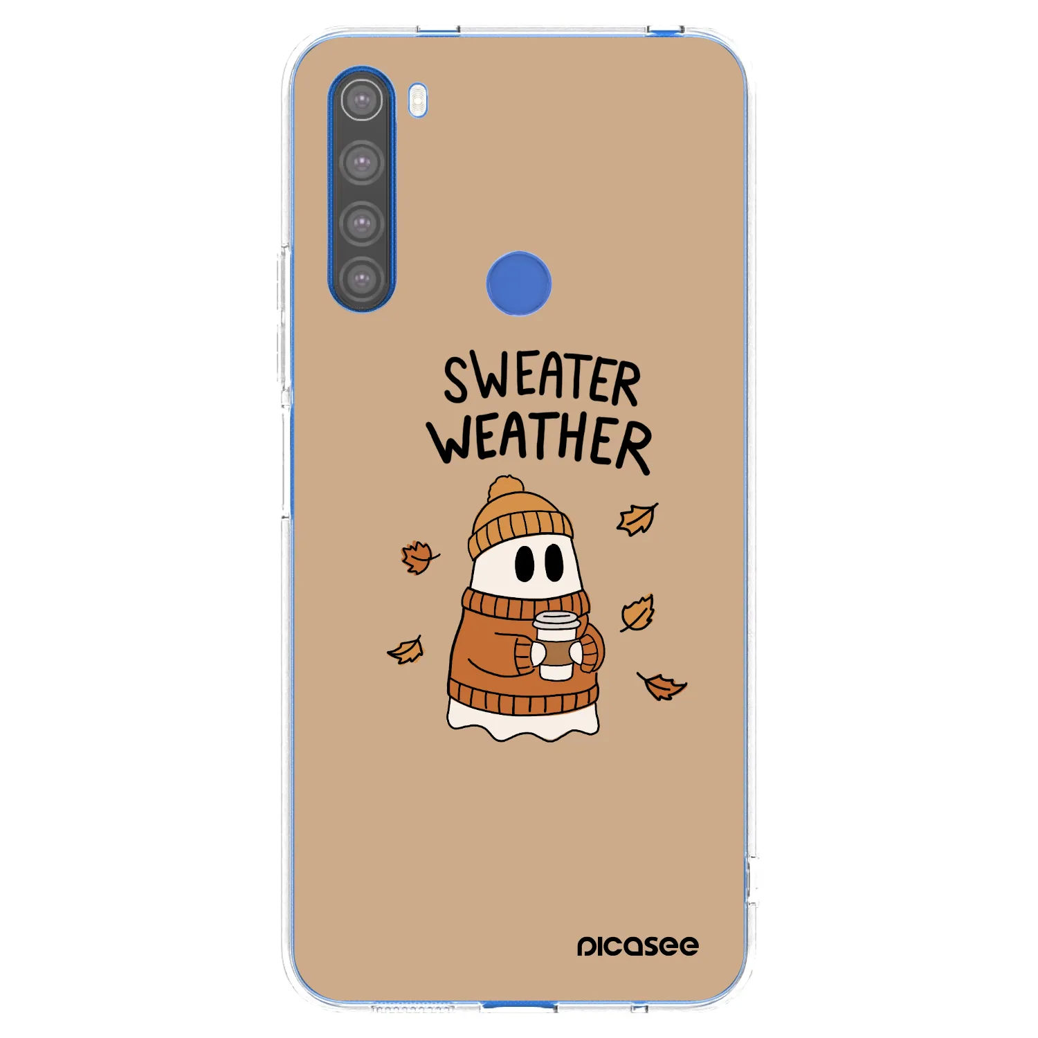 Picasee silikonski prozorni ovitek za Xiaomi Redmi Note 8T - Sweater ghost