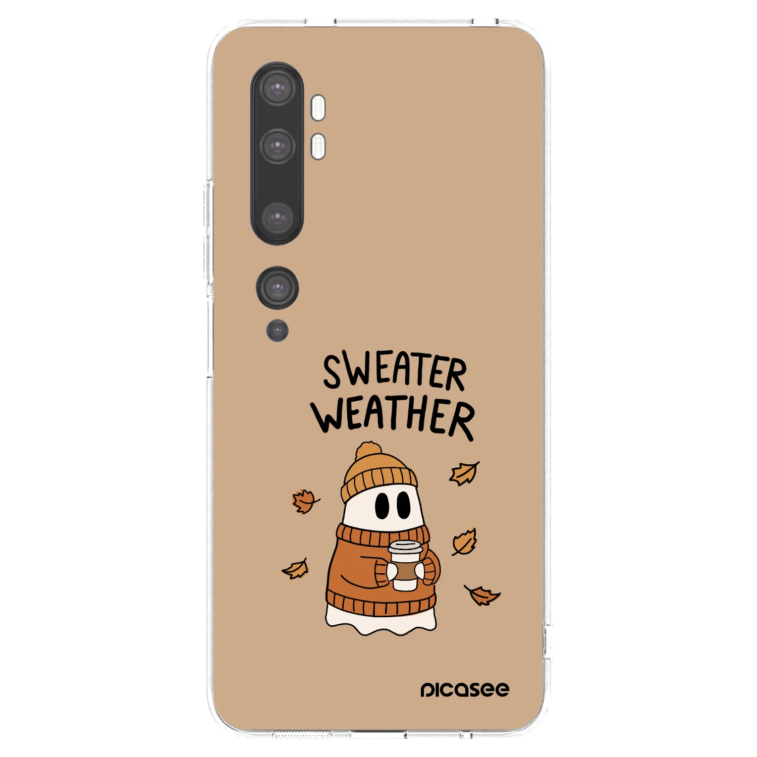 Picasee silikonski prozorni ovitek za Xiaomi Mi Note 10 (Pro) - Sweater ghost