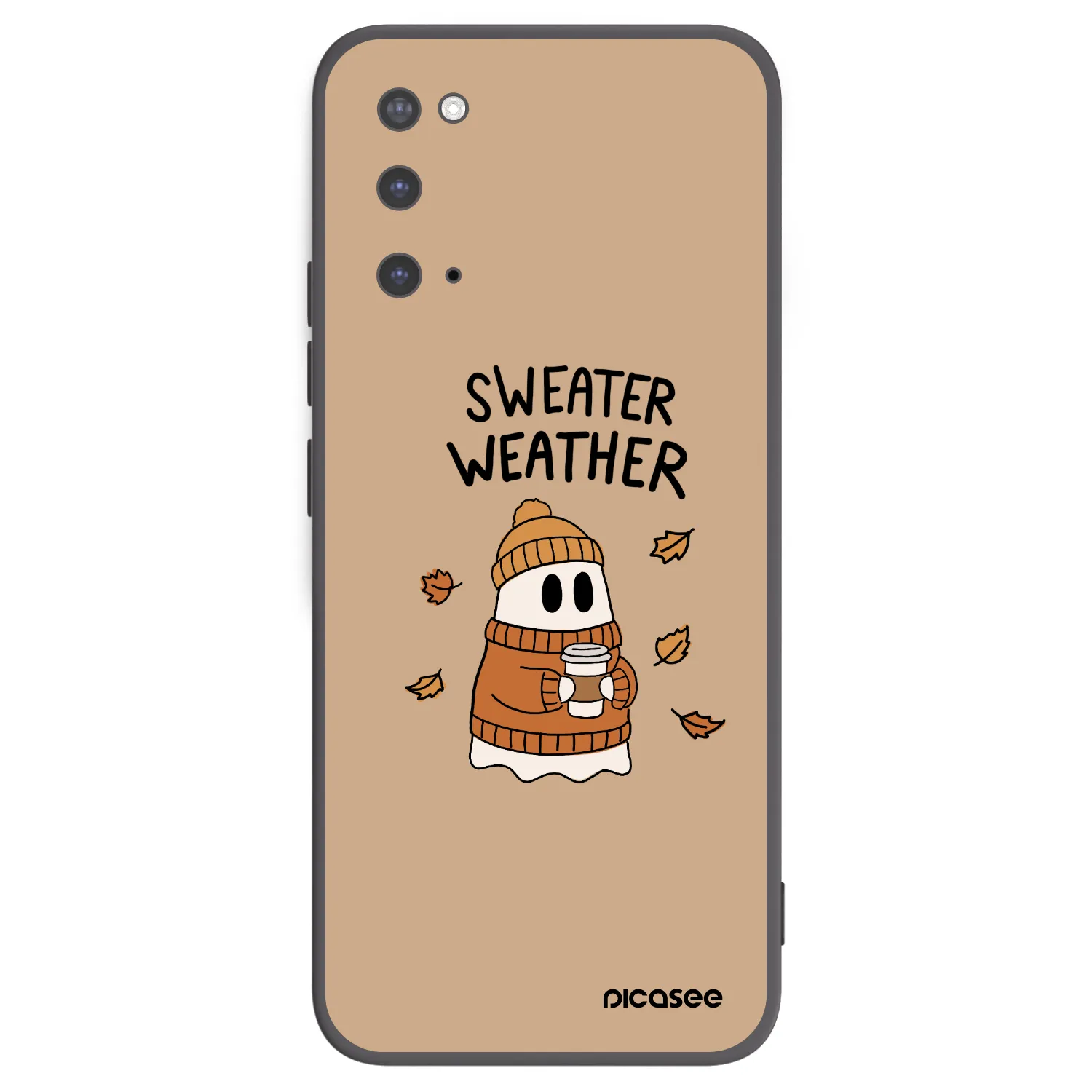 Picasee silikonski črni ovitek za Samsung Galaxy S20 G980F - Sweater ghost