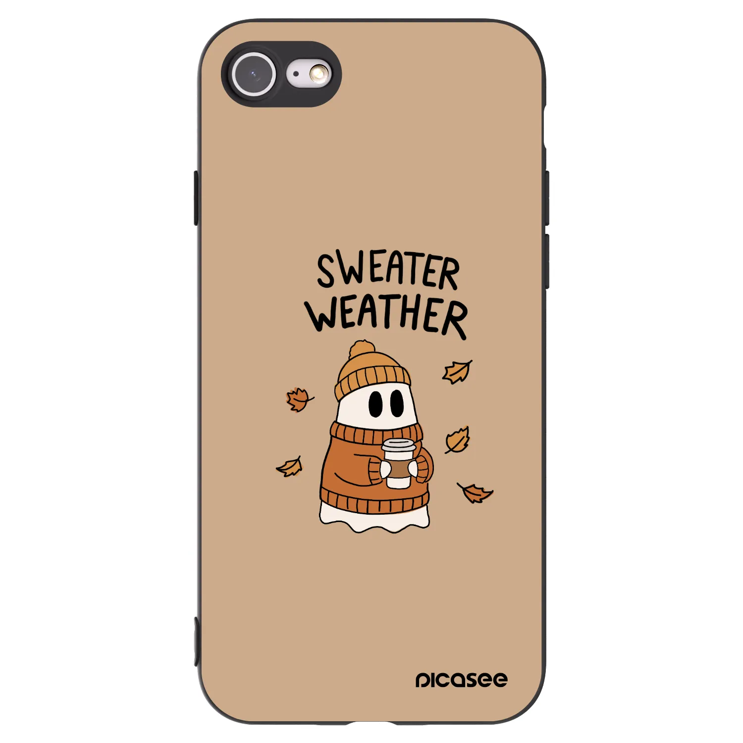 Picasee silikonski črni ovitek za Apple iPhone SE 2020 - Sweater ghost