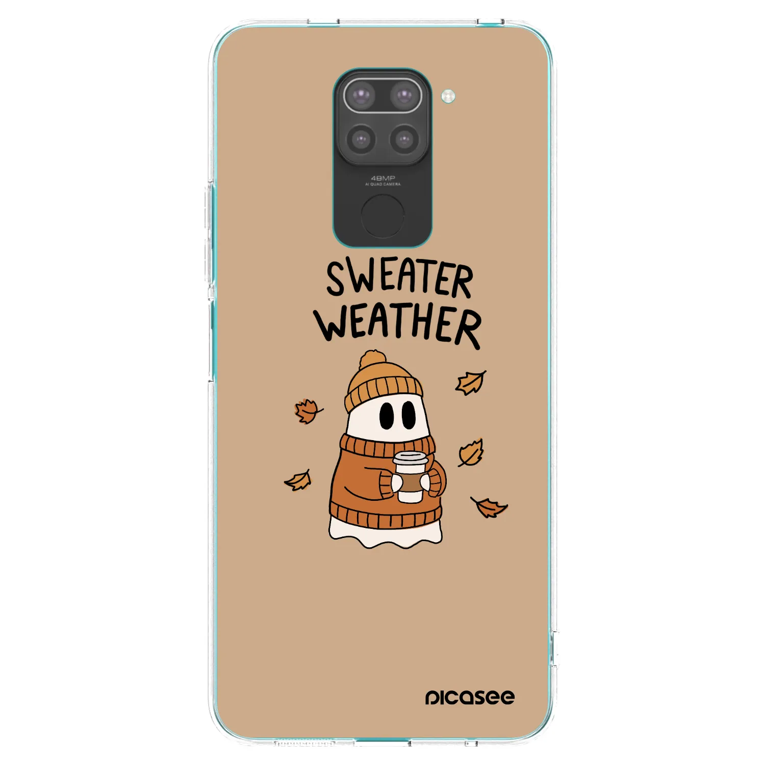 Picasee silikonski črni ovitek za Xiaomi Redmi Note 9 - Sweater ghost