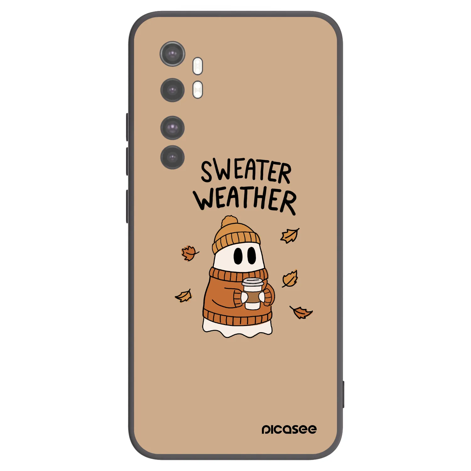 Picasee silikonski črni ovitek za Xiaomi Mi Note 10 Lite - Sweater ghost