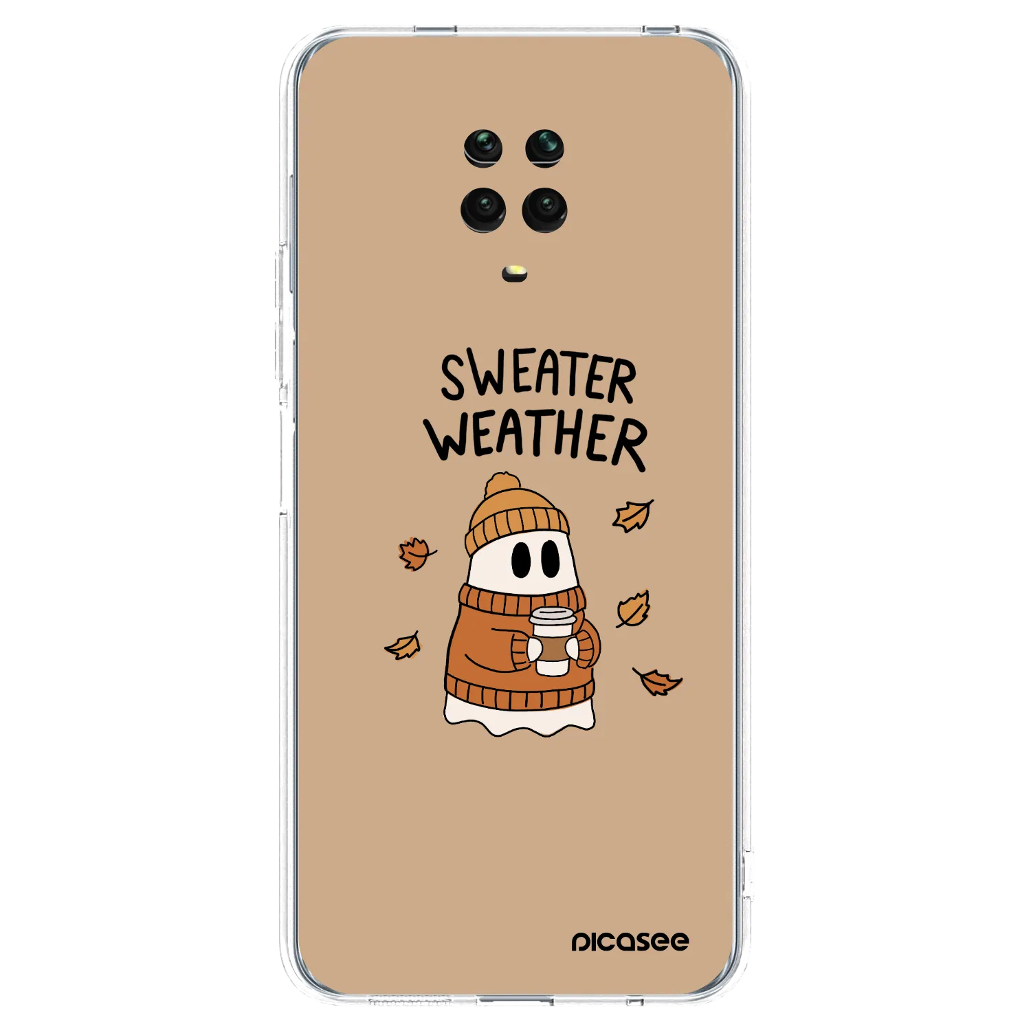 Picasee silikonski prozorni ovitek za Xiaomi Redmi Note 9S - Sweater ghost
