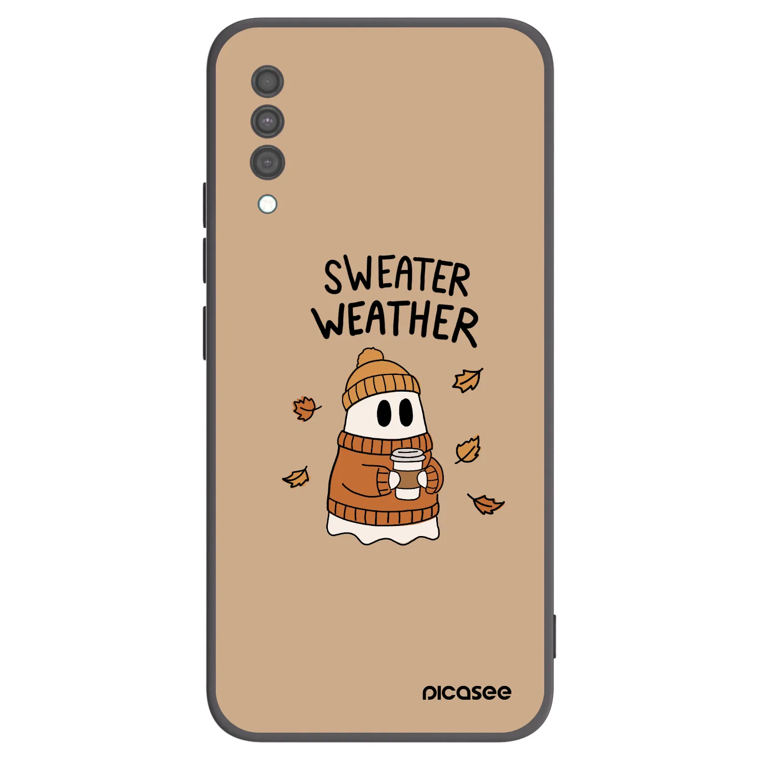 Picasee silikonski črni ovitek za Samsung Galaxy A30s A307F - Sweater ghost